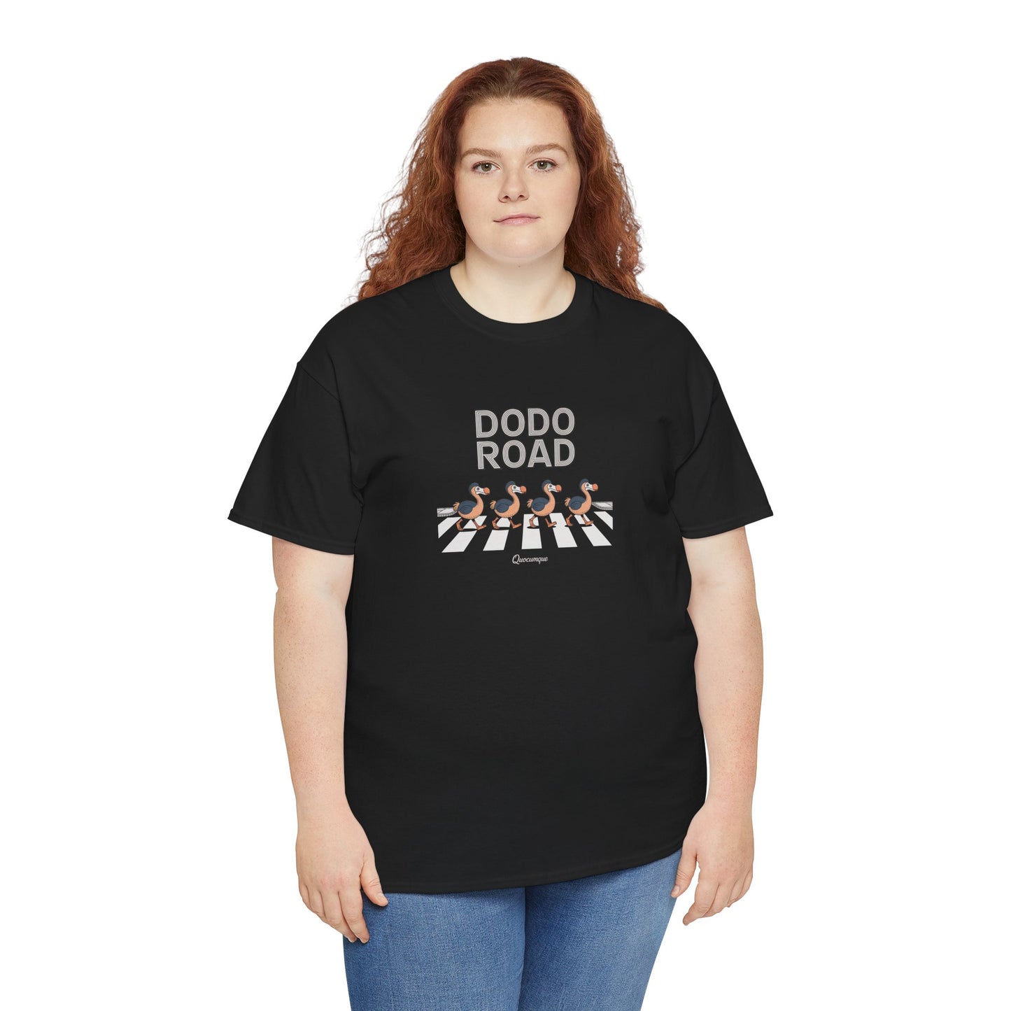 T-shirt Quocumque, " Dodo Road ", Île de La Réunion, Confort Coton, Elégant, Souvenir Unique, Cadeau, Unisexe, Esprit Voyageur, Créole, Bourbon