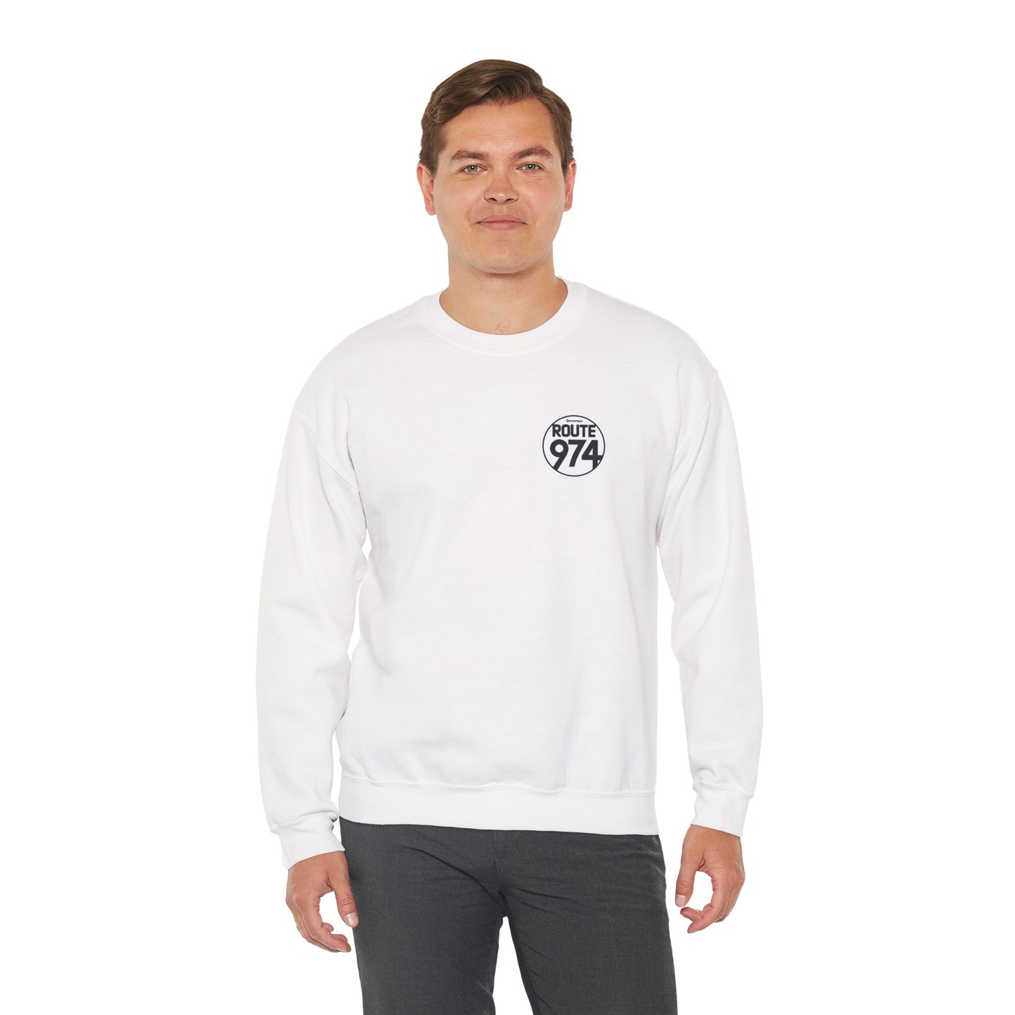 Sweat-Shirt Quocumque "Route 974", Destination l'Île De La Réunion, Adulte, Homme, Femme, Sportive, Sportif, Décontracté, Élégant, Classique,