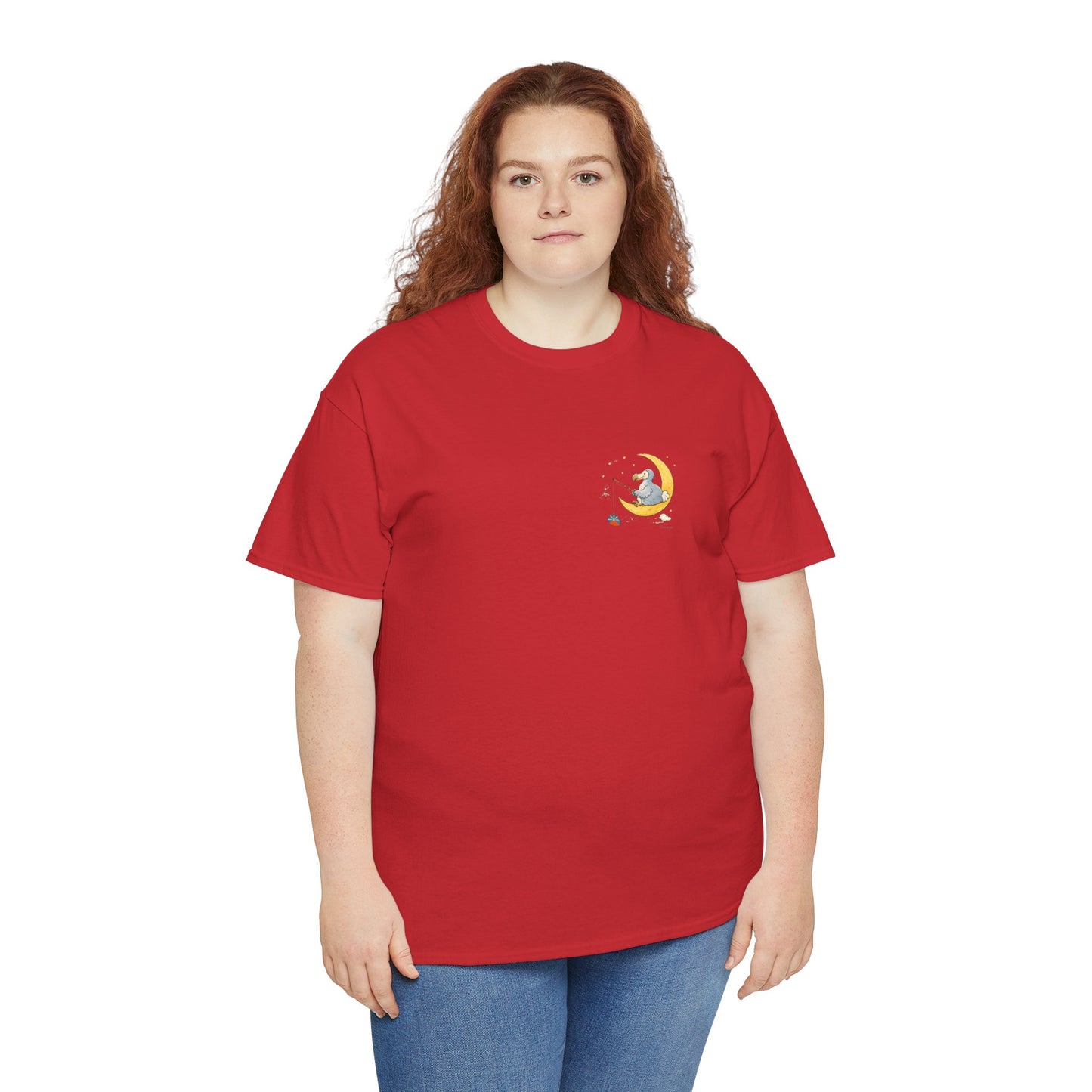 T-shirt "Dodo Lune ", Île de La Réunion", Confort Coton, Sobre, Elégant, Souvenir Unique, Cadeau, Unisexe, Esprit Voyageur