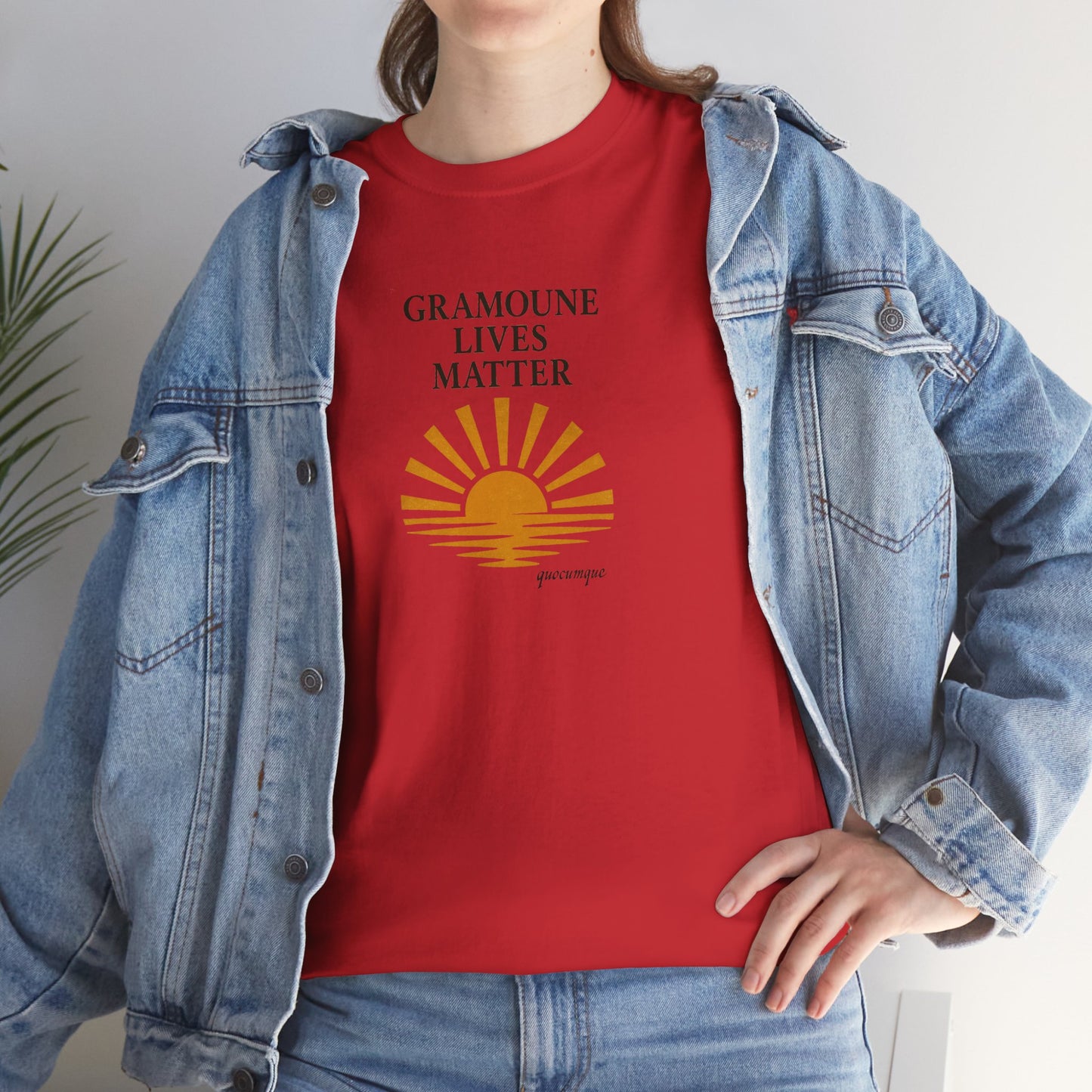 T-shirt "Gramoune", Soleil, Île de La Réunion, Confort Coton, Sobre, Elégant, Souvenir Unique, Cadeau, Unisexe, Esprit Voyageur