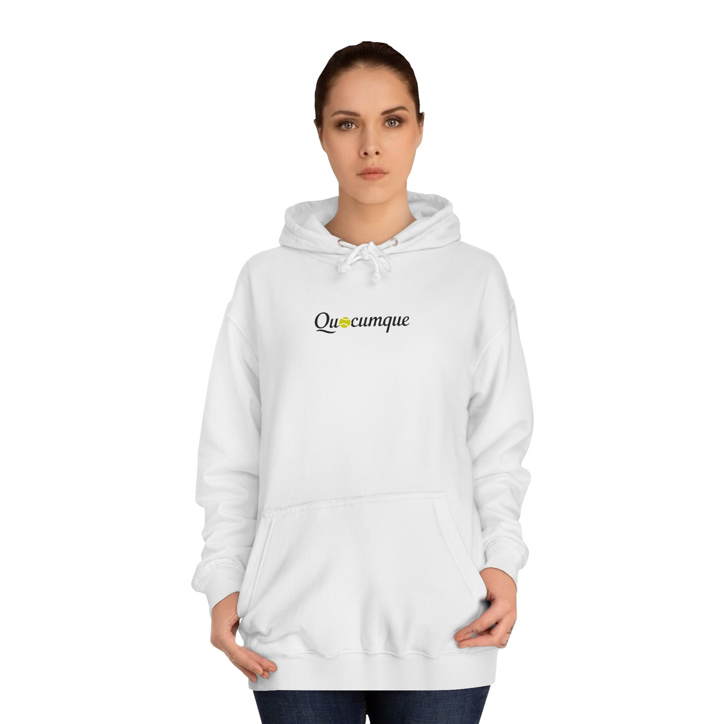 Sweat à Capuche Quocumque "Petite Balle Jaune",  Hoodie, Unisexe, élégance, sobriété, Adulte, Homme, Femme, Sportif, Amateur, Professionnel