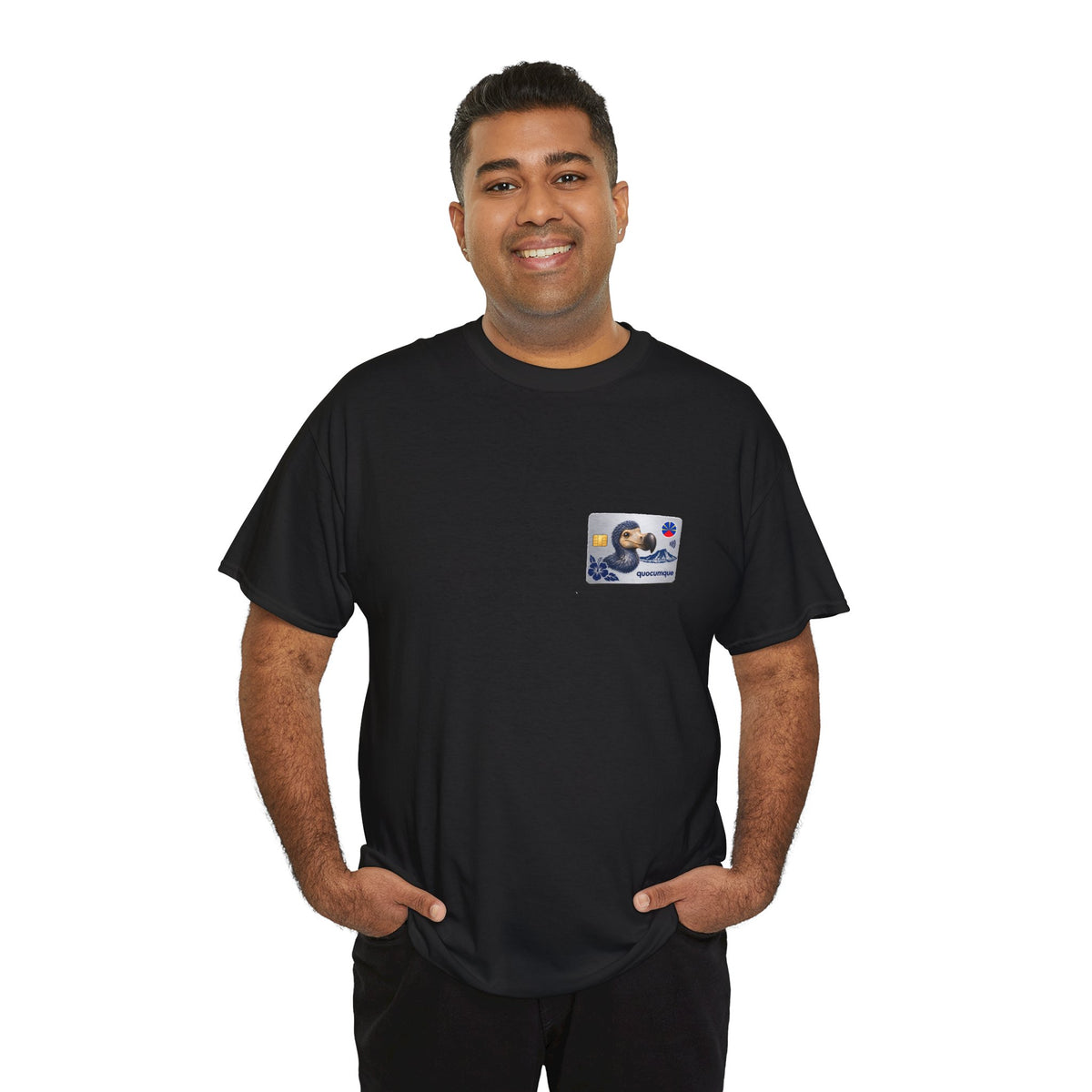 T-shirt "Quocumque Platinium", Exotisme, Destination Île de La Réunion, Confort Coton, Sobre, Elégant, Souvenir Unique, Cadeau, Unisexe, Esprit Voyageur
