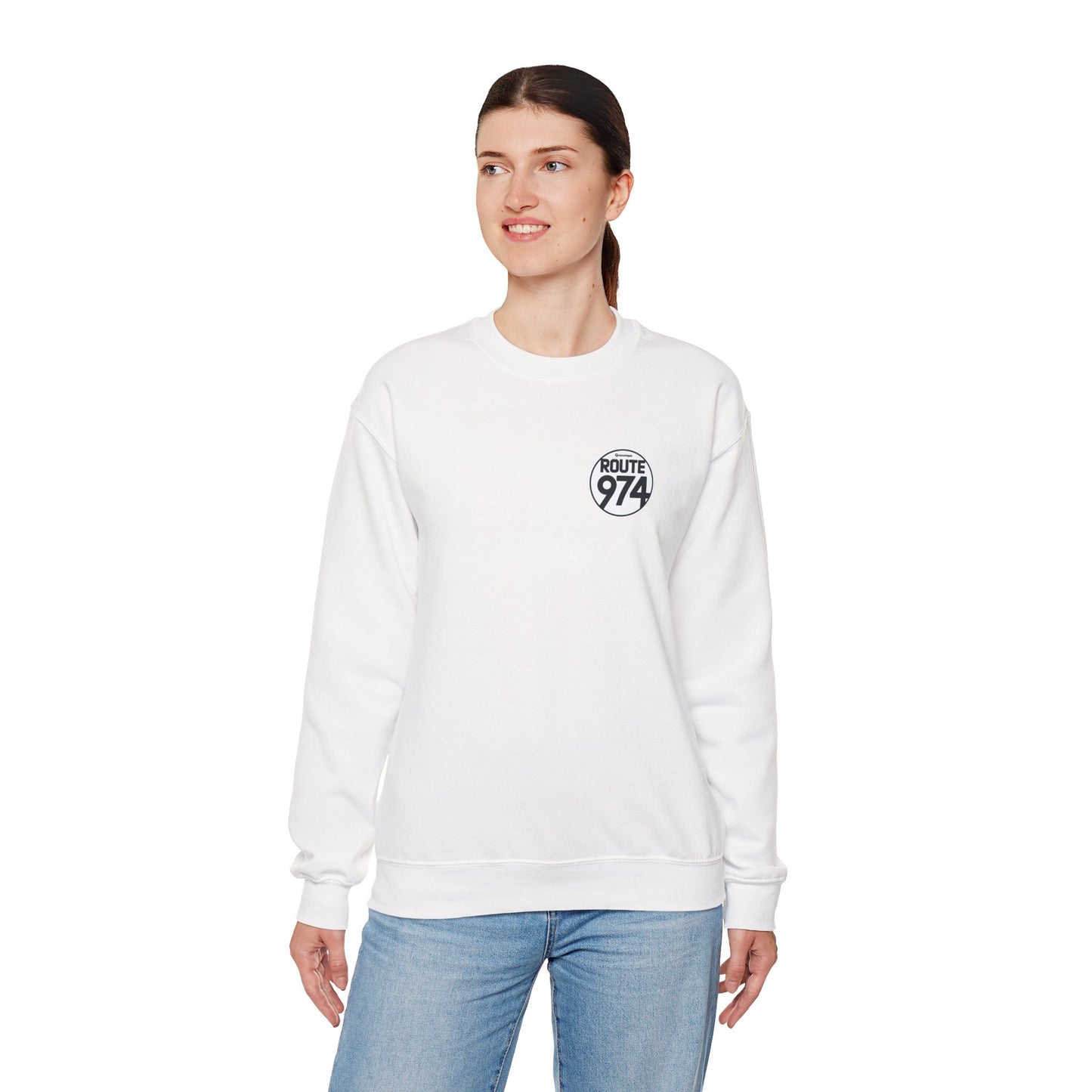 Sweat-Shirt Quocumque "Route 974", Destination l'Île De La Réunion, Adulte, Homme, Femme, Sportive, Sportif, Décontracté, Élégant, Classique,