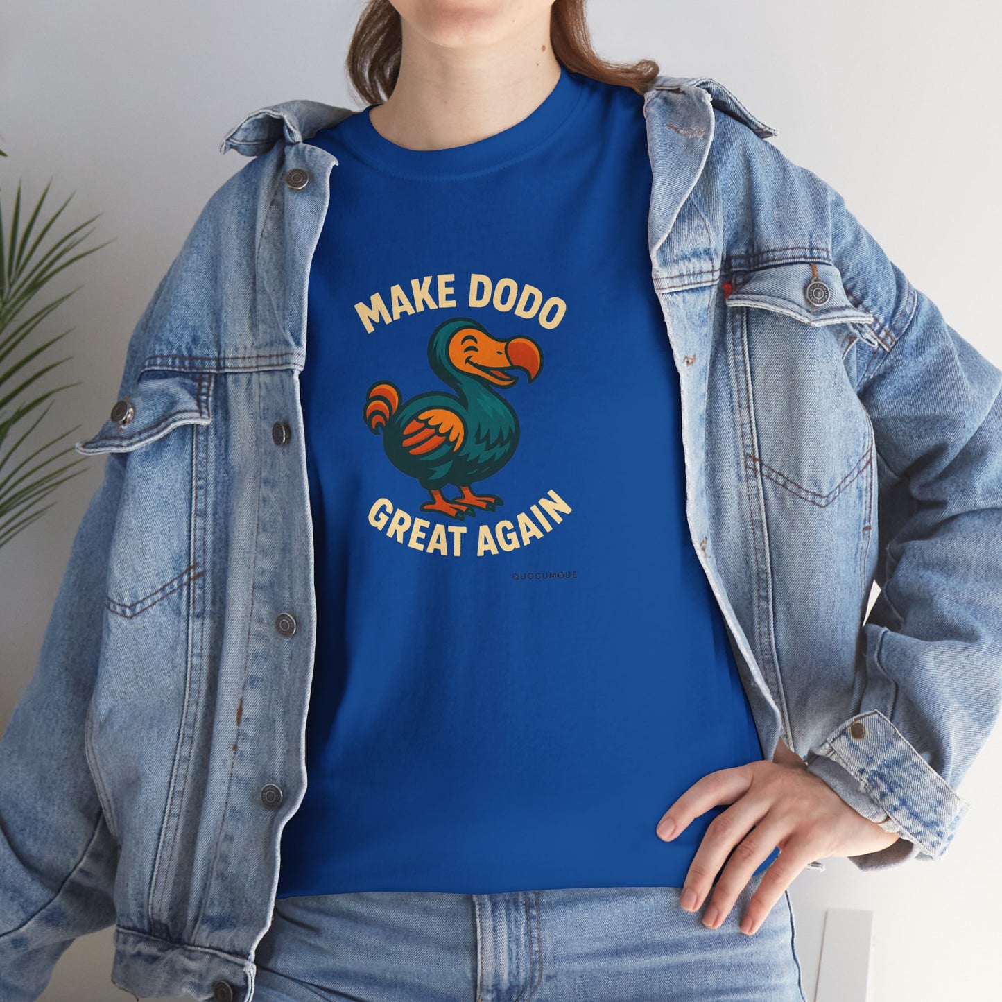 T-Shirt "Make Dodo Great Again", Exotisme, Destination Île de La Réunion, Confort Coton, Sobre, Elégant, Souvenir Unique, Cadeau, Unisexe, Esprit Voyageur