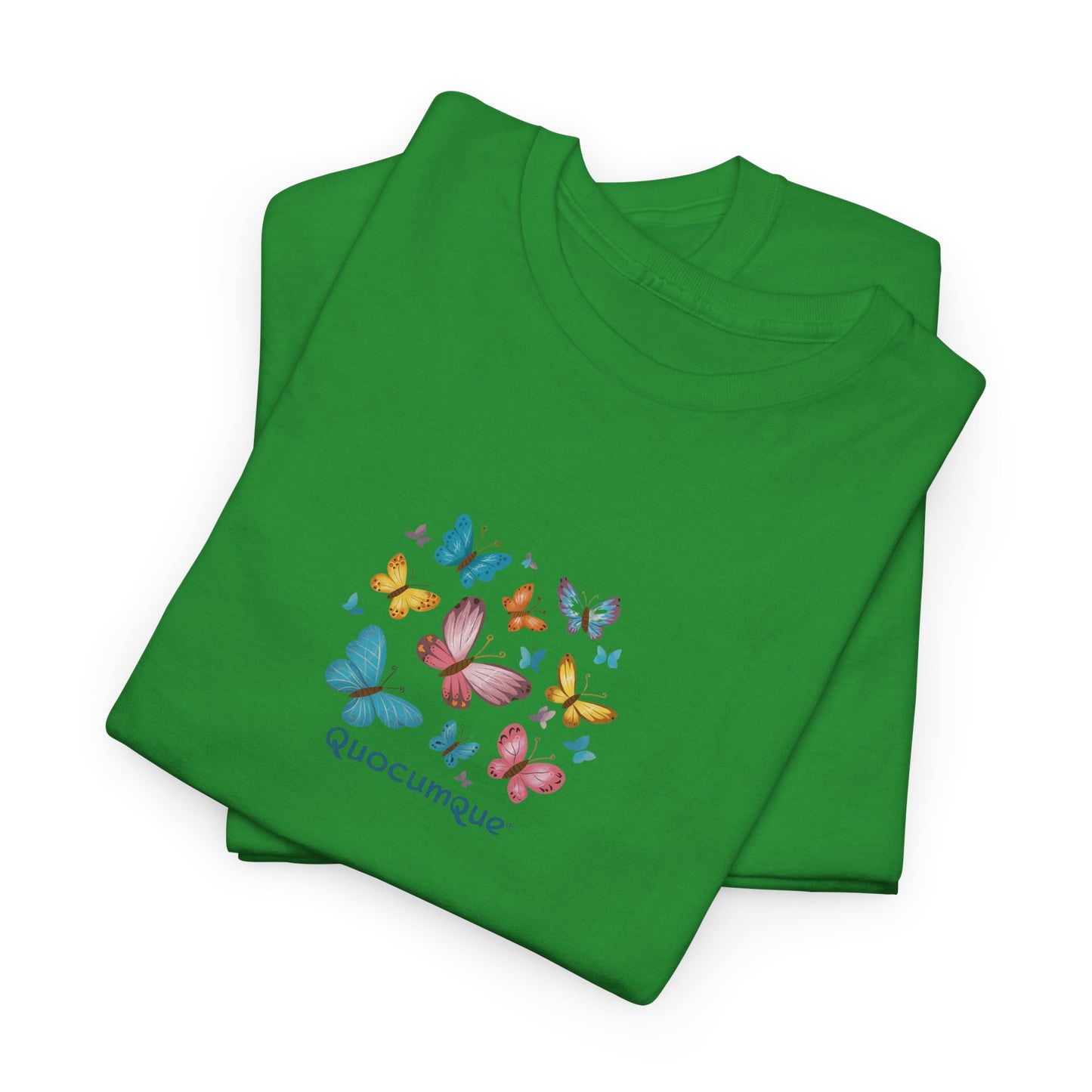 T-shirt Quocumque "Papillons", Légèreté, Les Beaux Jours, Confort Coton, Sobre, Elégant, Souvenir Unique, Cadeau, Unisexe, Esprit Voyageur