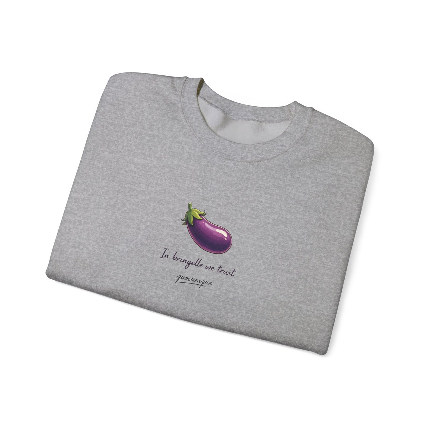Sweat Quocumque "Bringelle", Exotique, Destination Île De La Réunion, Adulte, Homme, Femme, Sportive, Sportif, Décontracté, Drapeau Régional