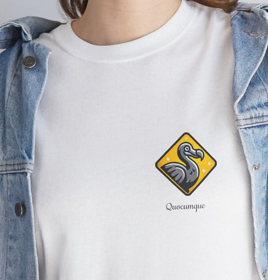 T-shirt Quocumque, "Dodo", Île de La Réunion, Confort Coton, Elégant, Souvenir Unique, Cadeau, Unisexe, Esprit Voyageur, Créole, Bourbon