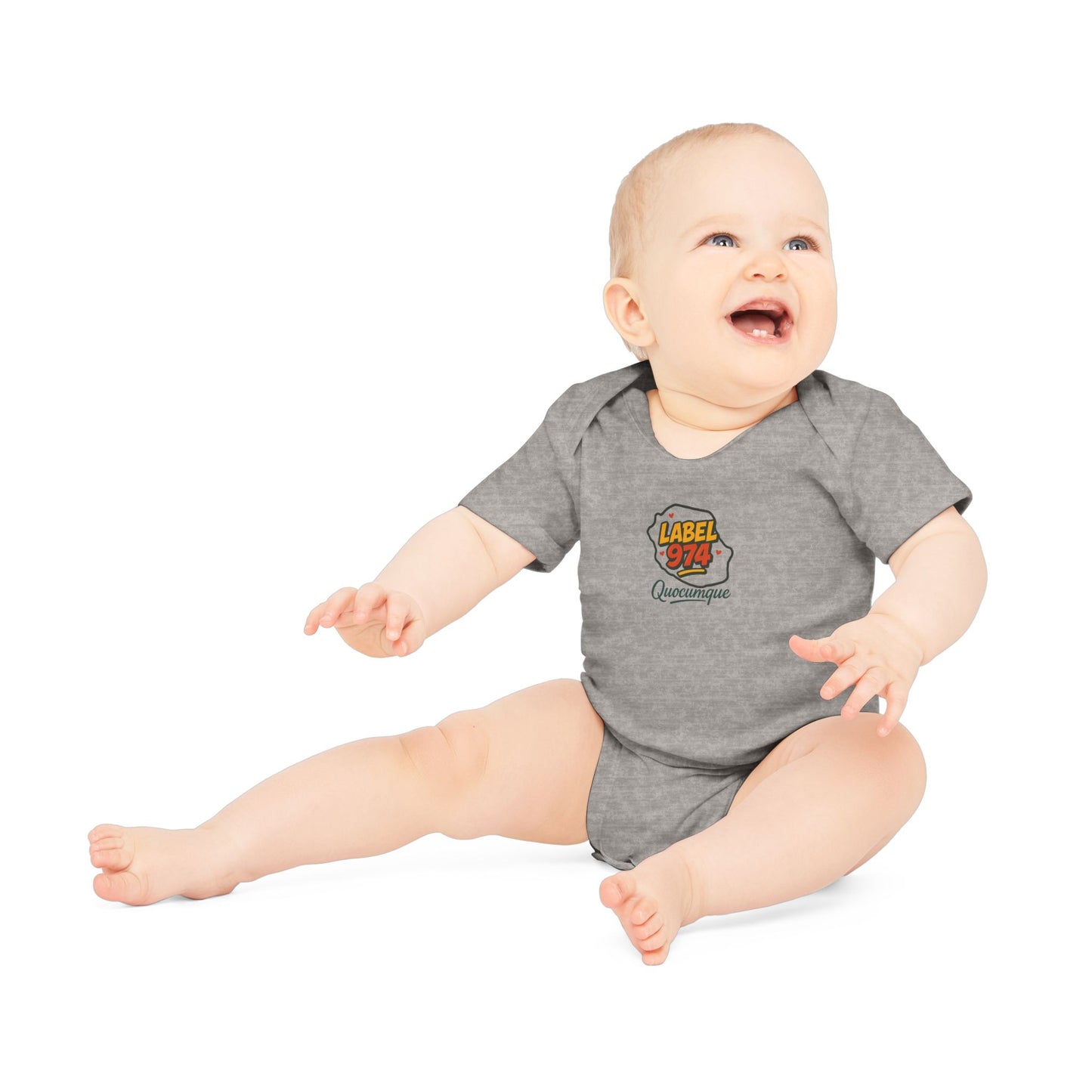 Body Bébé "Label 974", Île de La Réunion, Douceur Coton, Cadeau Naissance,  Confort Coton Bio, Style Unique, Cadeau Parfait
