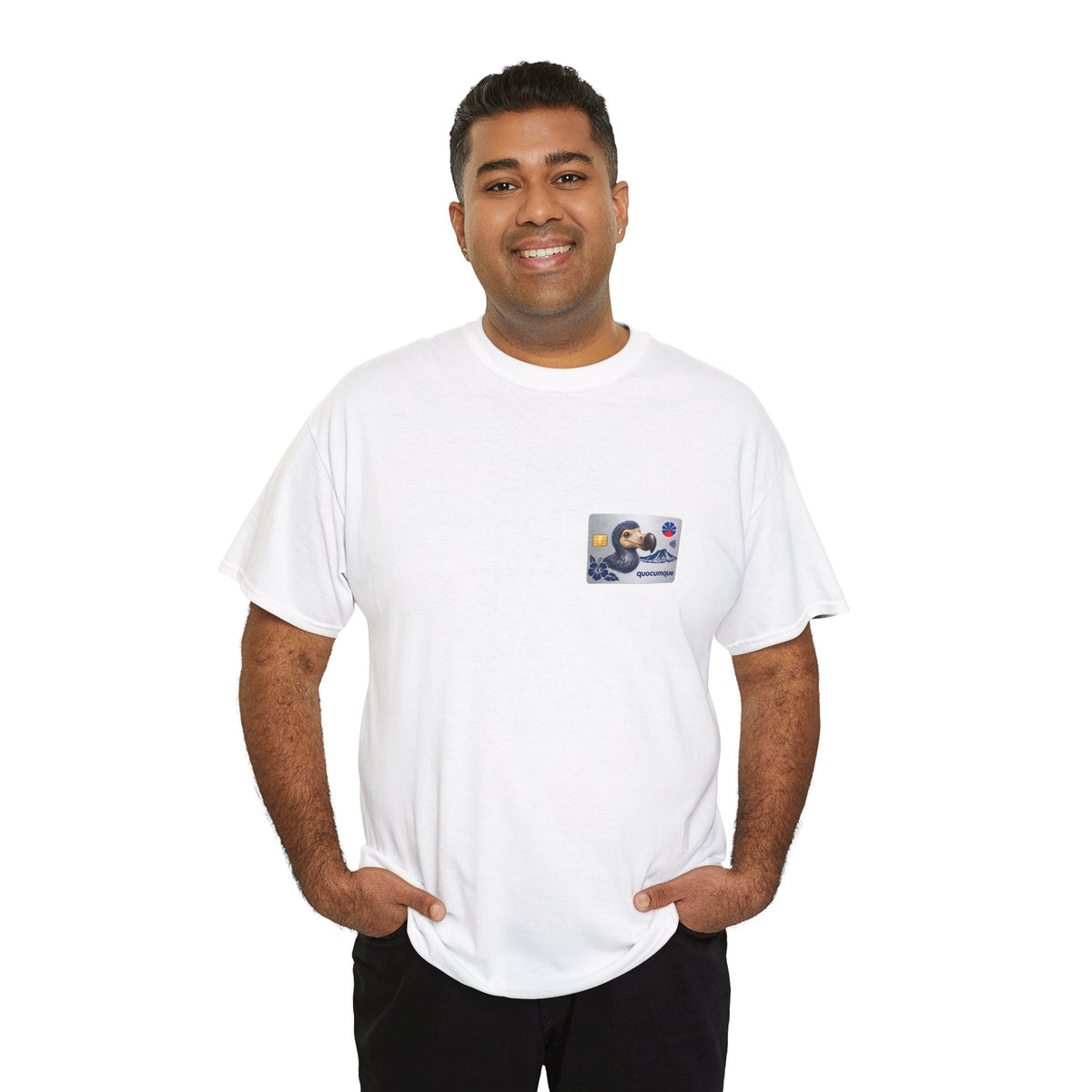 T-shirt "Quocumque Platinium", Exotisme, Destination Île de La Réunion, Confort Coton, Sobre, Elégant, Souvenir Unique, Cadeau, Unisexe, Esprit Voyageur
