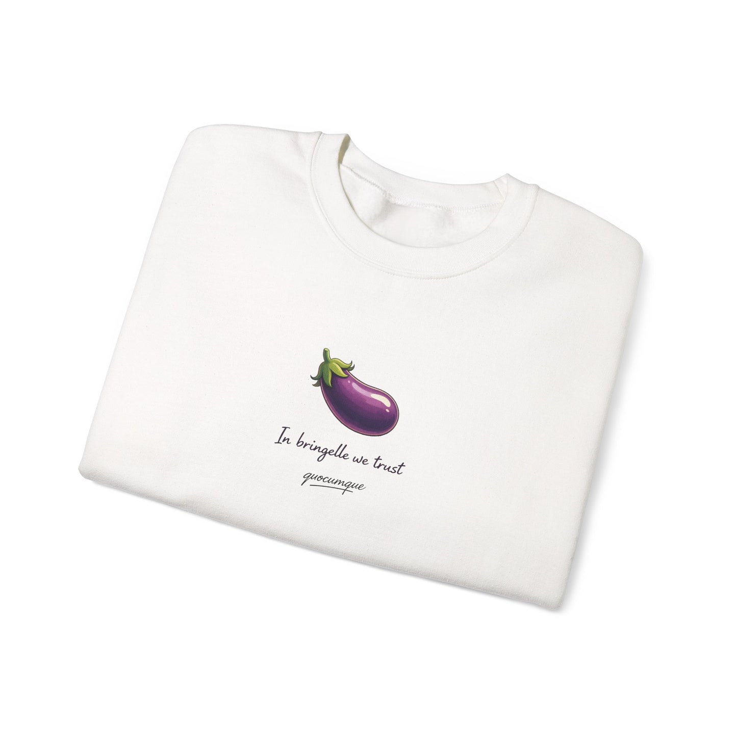 Sweat Quocumque "Bringelle", Exotique, Destination Île De La Réunion, Adulte, Homme, Femme, Sportive, Sportif, Décontracté, Drapeau Régional