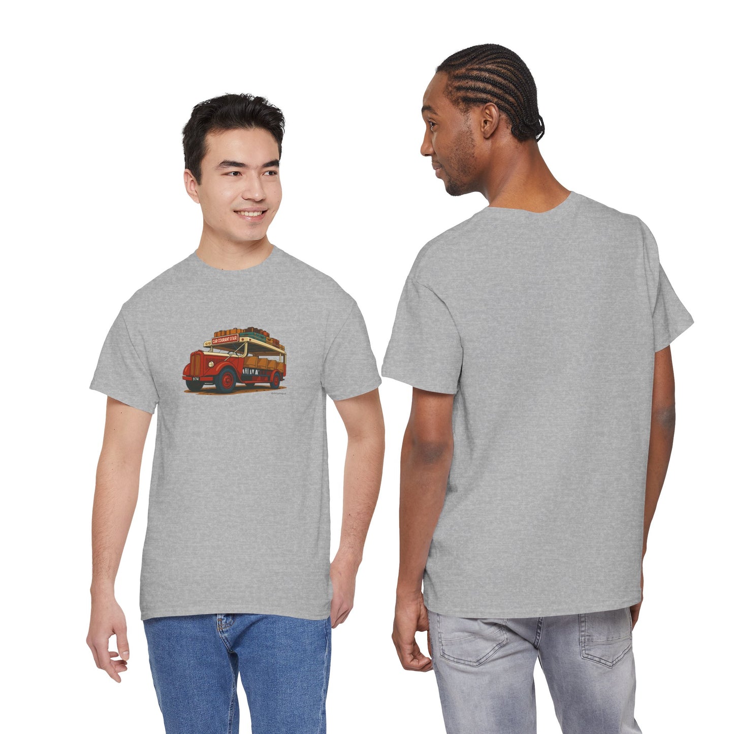 T-shirt "Car Courant d'Air, Exotisme, Destination Île de La Réunion, Confort Coton, Sobre, Elégant, Souvenir Unique, Cadeau, Unisexe, Esprit Voyageur