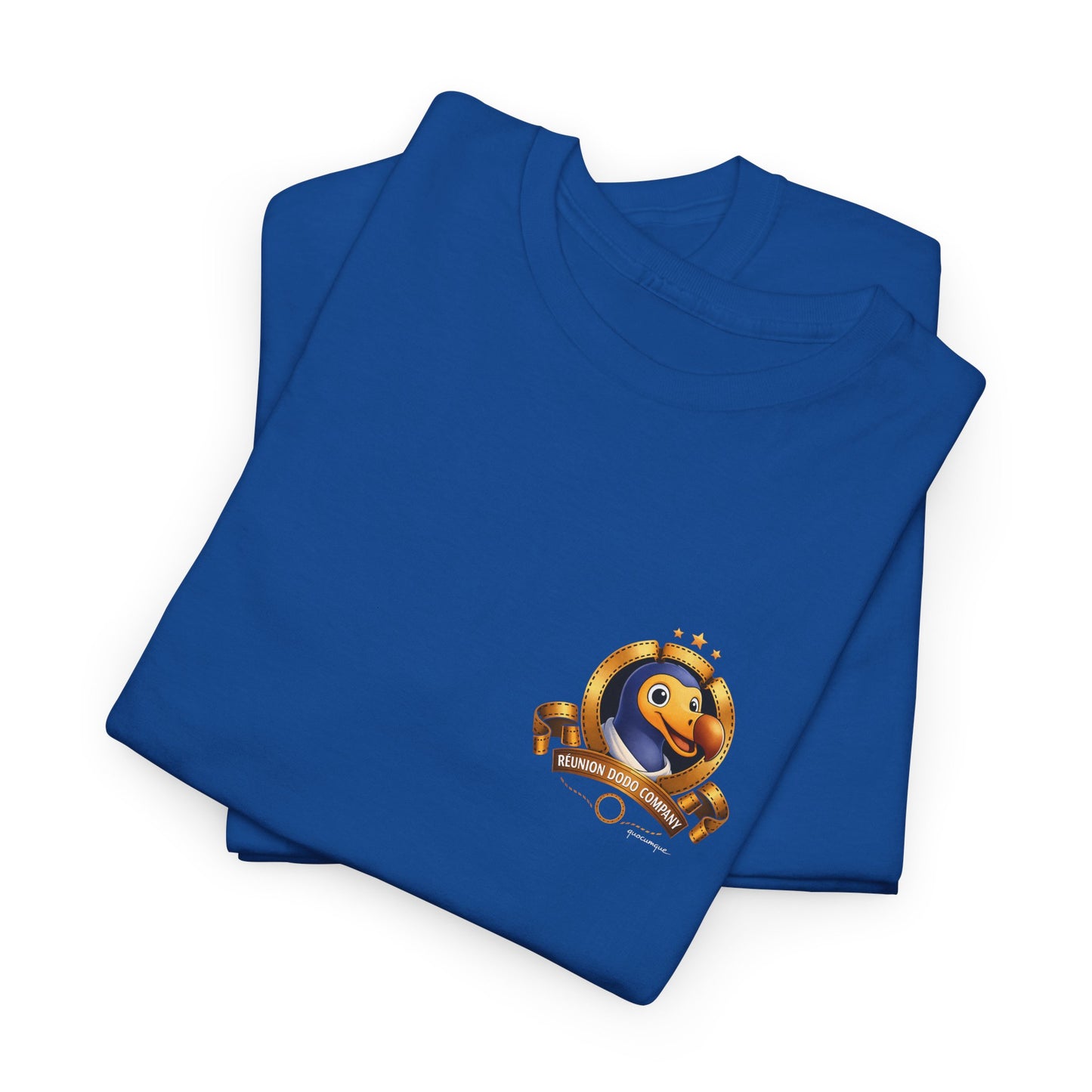 T-shirt Quocumque, " Dodo Cinéma", Discret, Île de La Réunion, Confort Coton, Elégant, Souvenir Unique, Cadeau, Unisexe, Esprit Voyageur, Créole, Bourbon