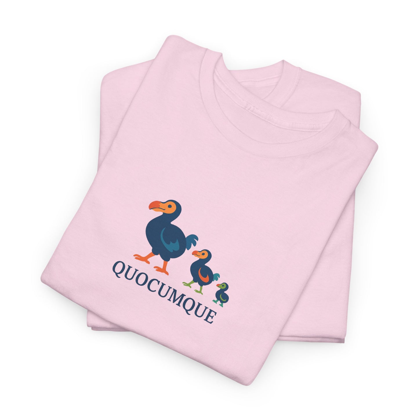 T-shirt Quocumque, "Famille Dodo", Île de La Réunion, Confort Coton, Elégant, Souvenir Unique, Cadeau, Unisexe, Esprit Voyageur, Créole, Bourbon