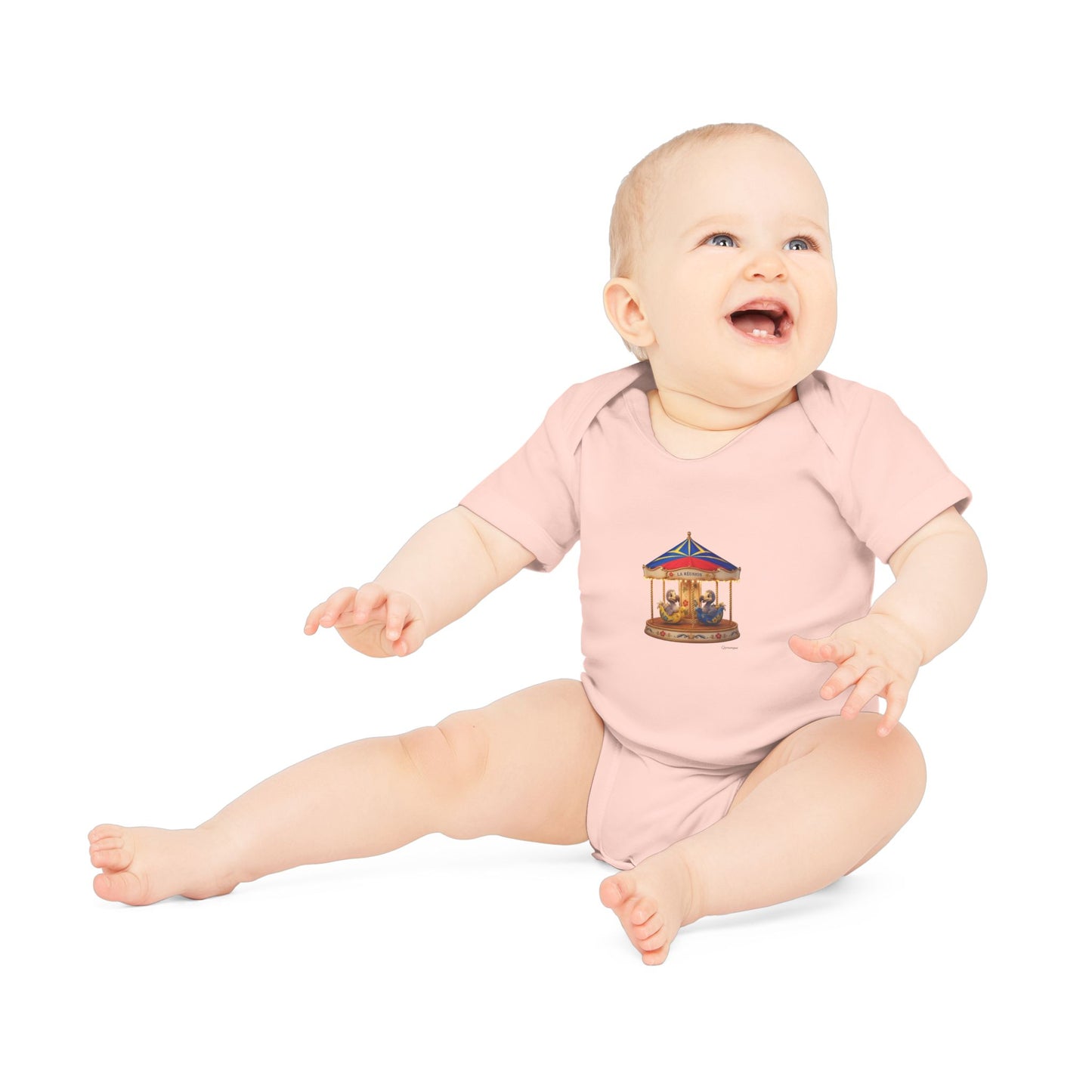 Body Bébé "Dodo Manège", Île de La Réunion, Douceur Coton, Cadeau Naissance,  Confort Coton Bio, Style Unique, Cadeau Parfait