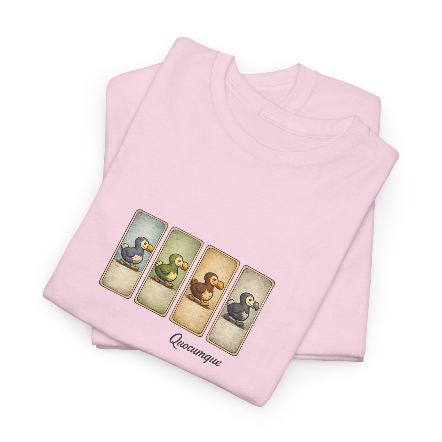 T-shirt Quocumque, " Dodo", Île de La Réunion, Confort Coton, Elégant, Souvenir Unique, Cadeau, Unisexe, Esprit Voyageur, Créole, Bourbon