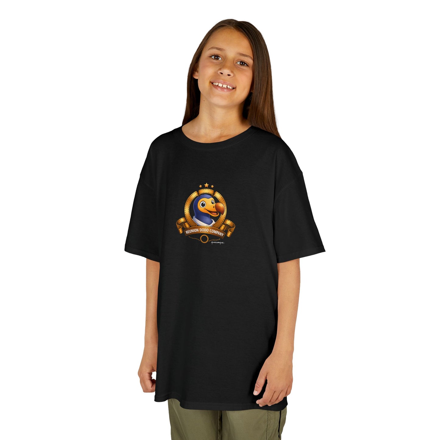 T-shirt " Dodo Cinéma", Pour Marmailles, Douceur Coton, Pour les enfants de 5-6 ans( Taille XS), Pour les 7-8 ans( taille S), Pour les 9-10 ans( taille M), Pour les 11-12 ans( taille L), Pour les 13-14 ans( taille XLS)