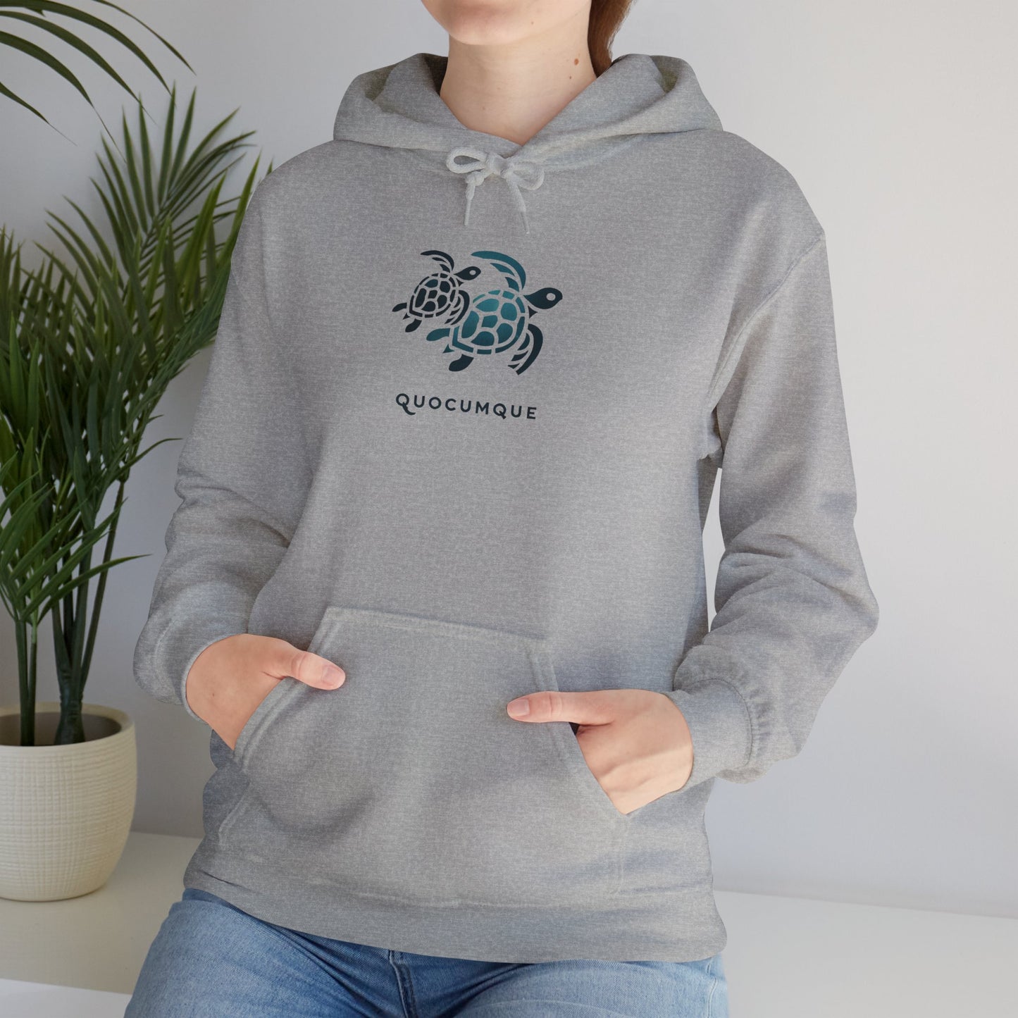 Sweat-Shirt à Capuche Collection " Tortue Marine", Adulte, Homme, Femme, Sportive, Sportif, Décontracté, Classique, La Réunion