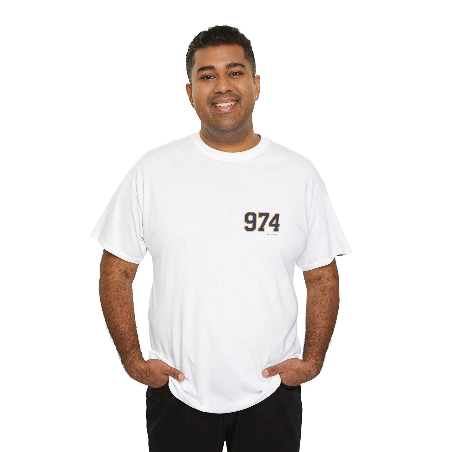 T-shirt " 974 ", Destination Île de La Réunion, Confort Coton, Sobre, Elégant, Souvenir Unique, Vêtement Adulte, Unisexe, Esprit Voyageur