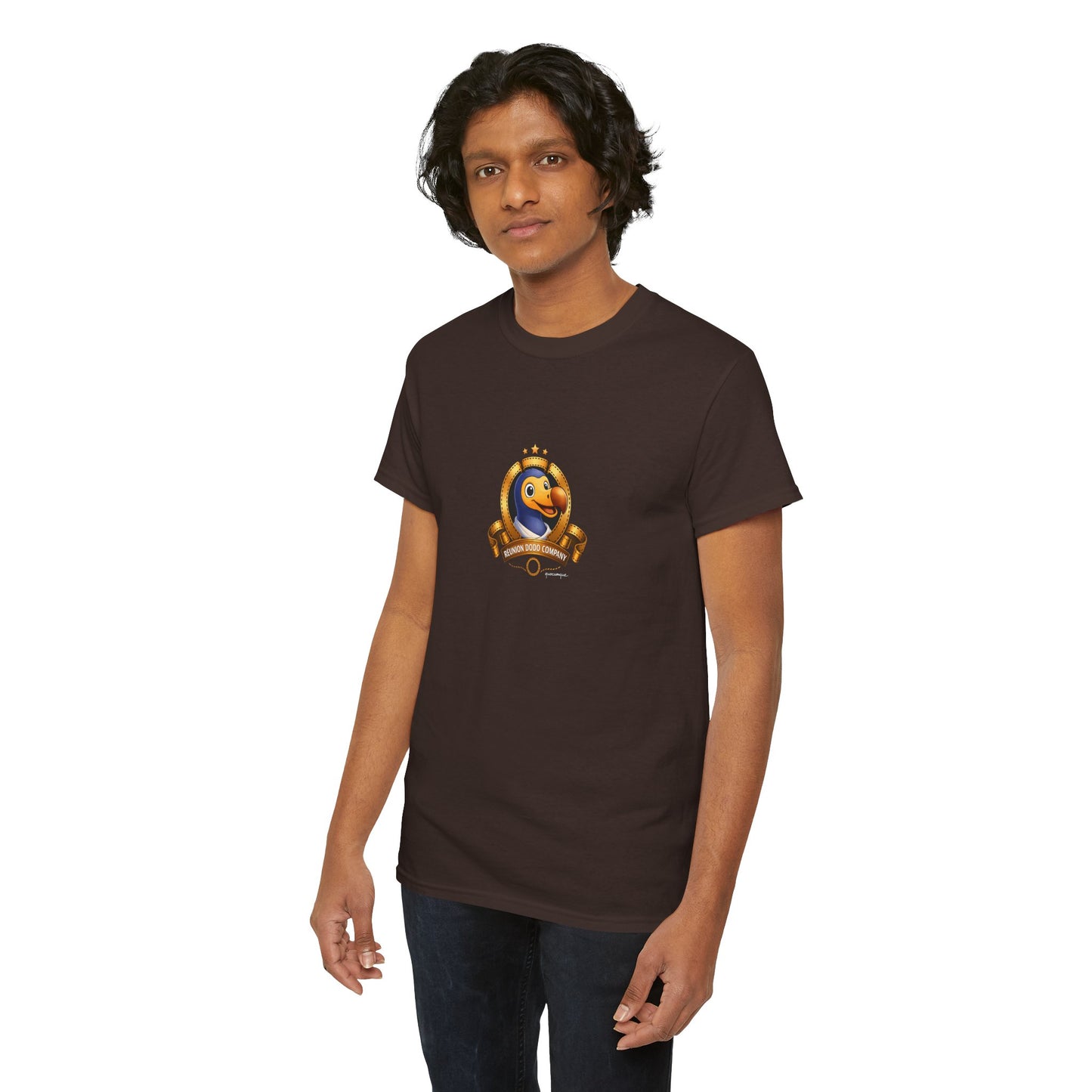 T-shirt Quocumque, " Dodo Cinéma", Île de La Réunion, Confort Coton, Elégant, Souvenir Unique, Cadeau, Unisexe, Esprit Voyageur, Créole, Bourbon