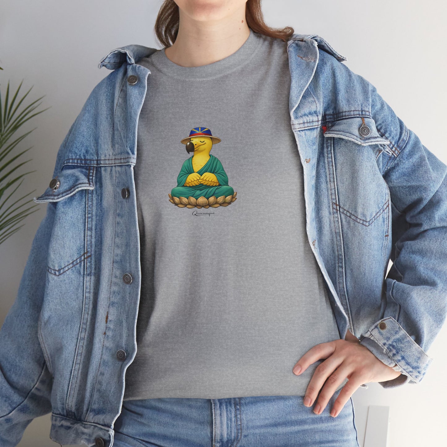 T-shirt "Dodo Zen", Confort Coton, Sobre, Elégant, Souvenir Unique, Cadeau, Unisexe, Esprit Voyageur, Adulte