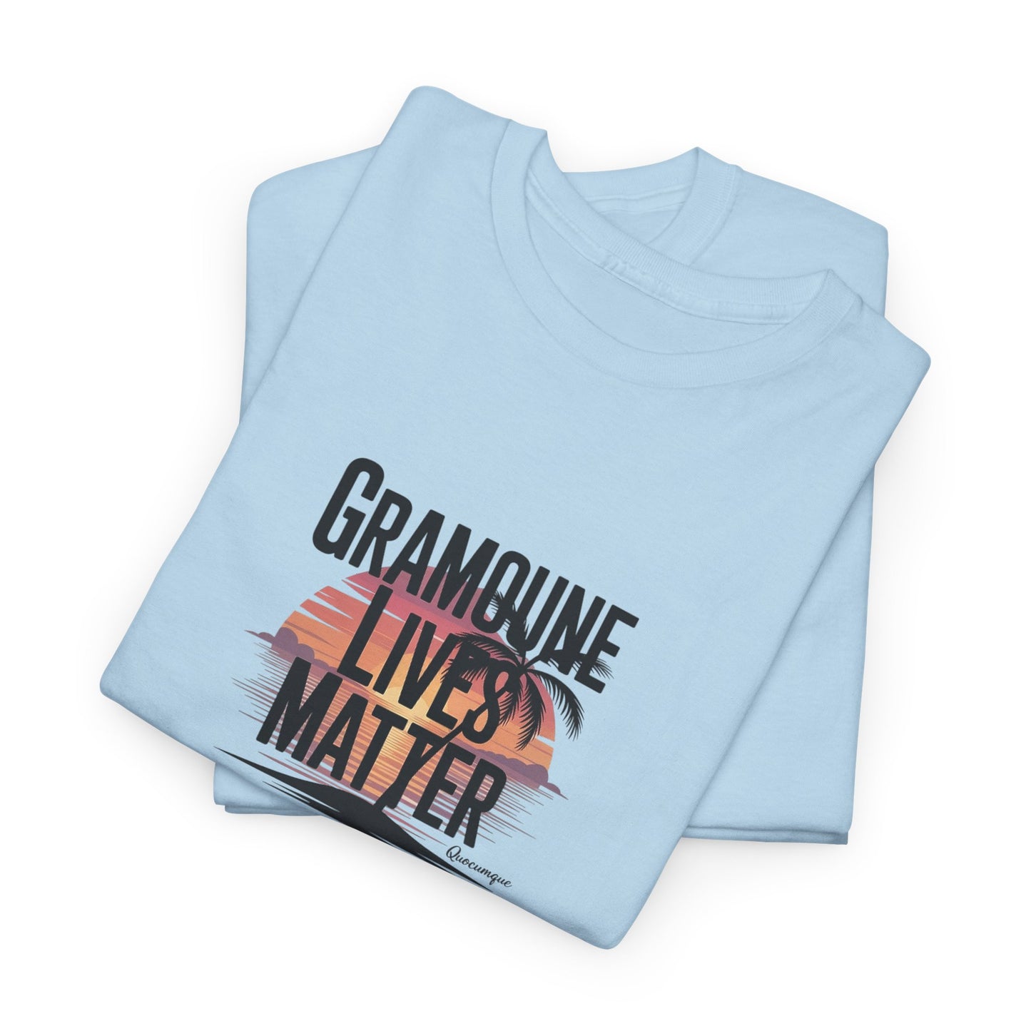 T-shirt "Gramoune", Île de La Réunion, Confort Coton, Sobre, Elégant, Souvenir Unique, Cadeau, Unisexe, Esprit Voyageur