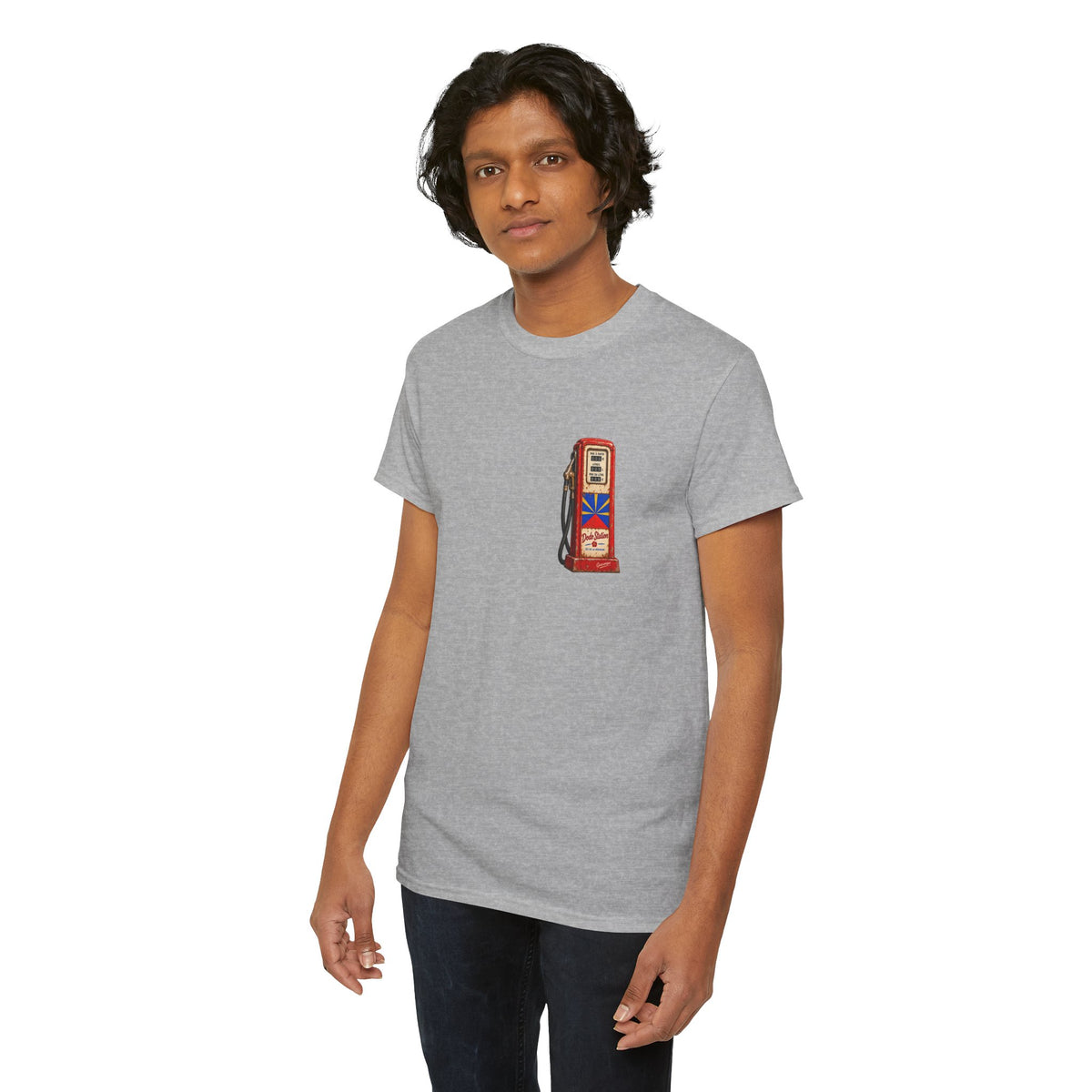 T-shirt Quocumque, "Station Essence", Discret, Île de La Réunion, Confort Coton, Elégant, Souvenir Unique, Cadeau, Unisexe, Esprit Voyageur, Créole, Bourbon