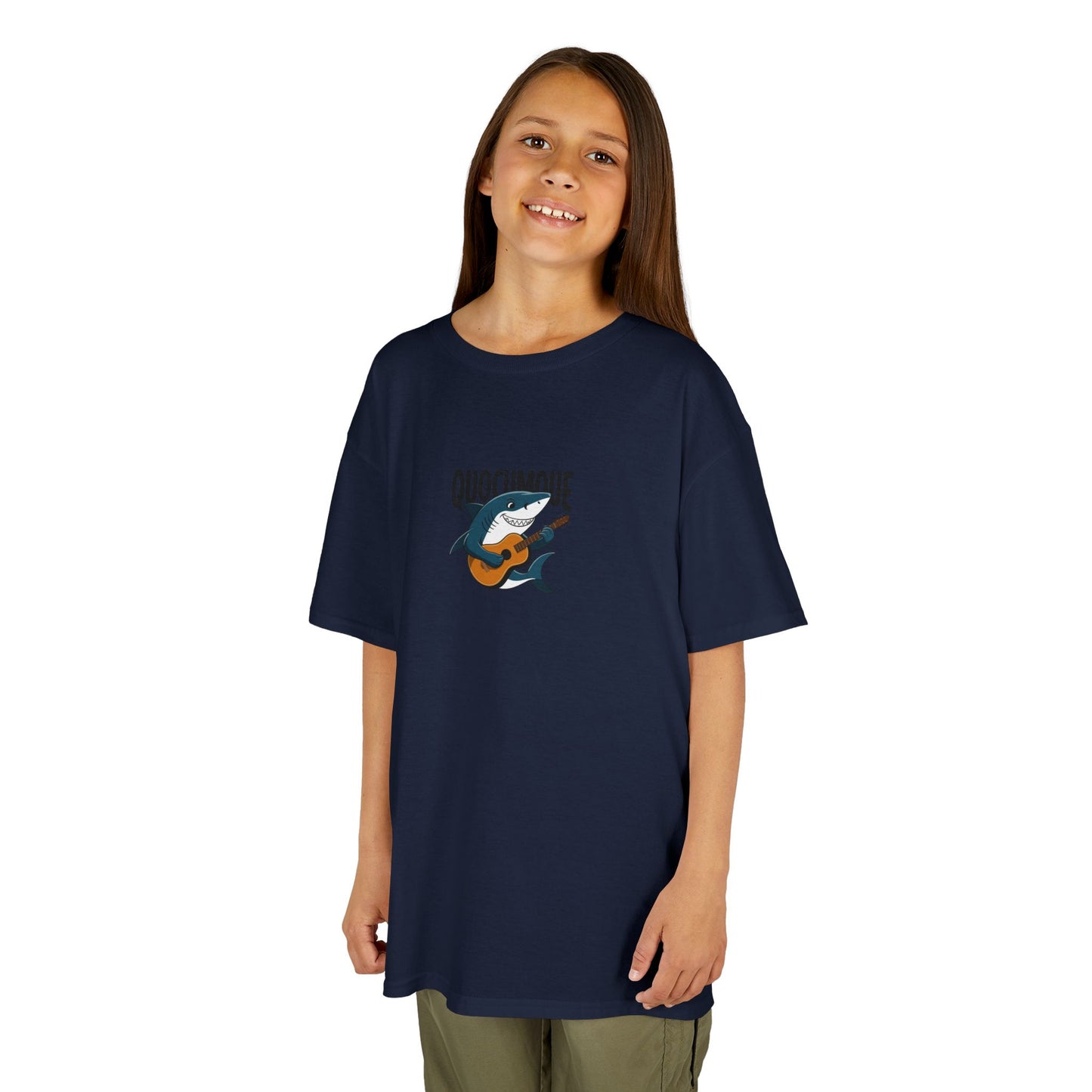 T-shirt Quocumque "Requin Chagrin", Poissons, Marin, Eaux Douces, Douceur Coton, Pour les enfants de 5-6 ans( Taille XS), Pour les 7-8 ans( taille S), Pour les 9-10 ans( taille M), Pour les 11-12 ans( taille L), Pour les 13-14 ans( taille XL)
