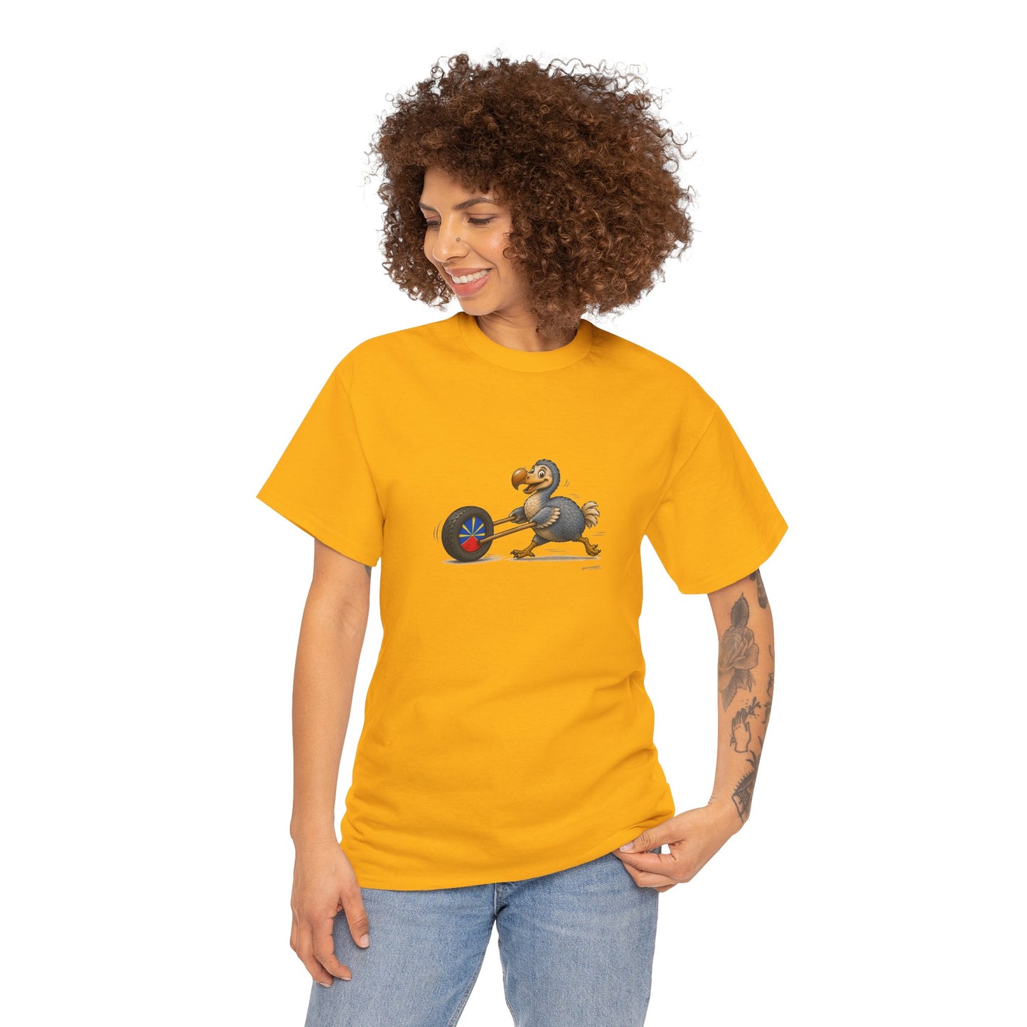 T-shirt Quocumque, "La Roue", Île de La Réunion, Confort Coton, Elégant, Souvenir Unique, Cadeau, Unisexe, Esprit Voyageur, Créole, Bourbon
