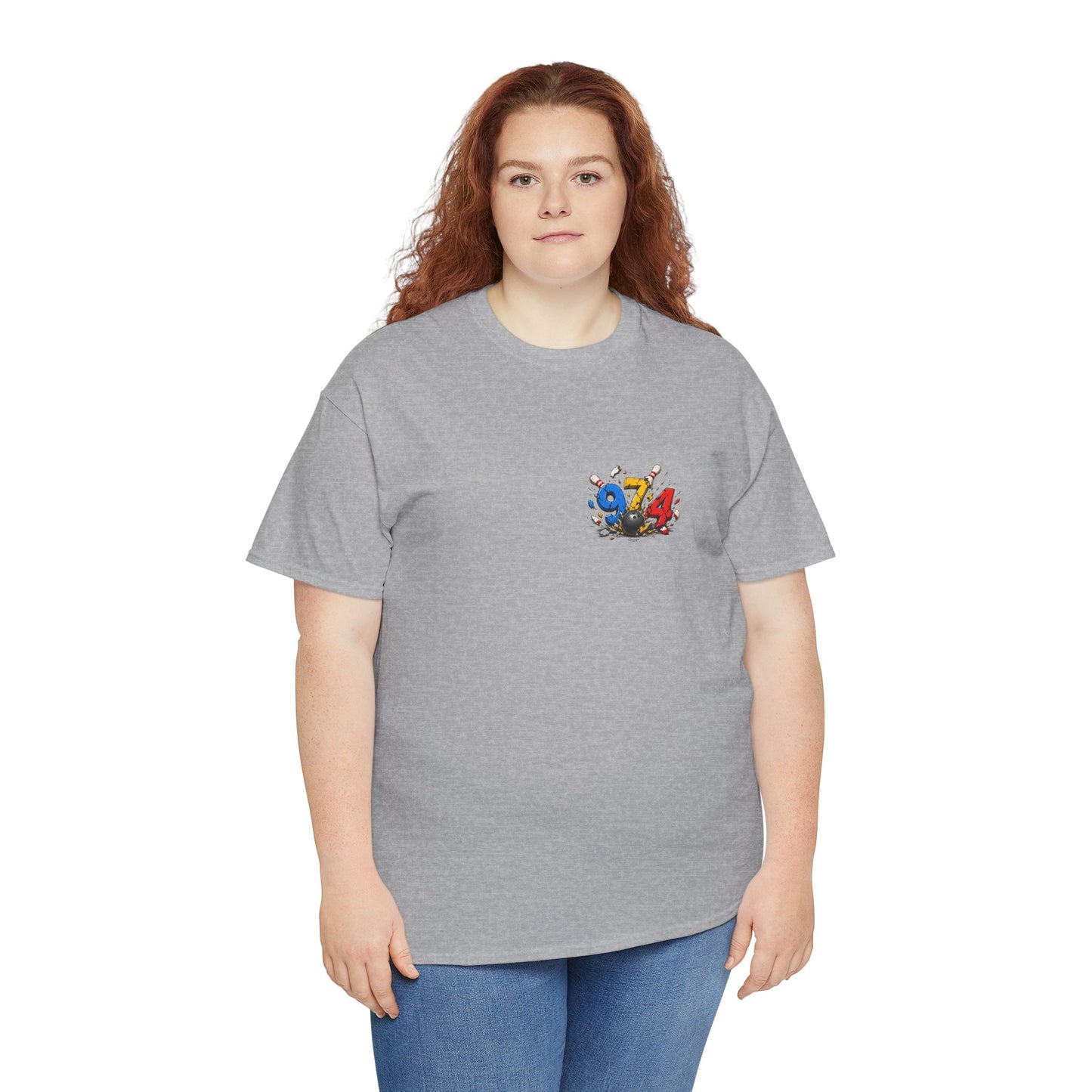 T-shirt " 974 Bowling ", Destination Île de La Réunion, Confort Coton, Sobre, Elégant, Souvenir Unique, Vêtement Adulte, Unisexe, Esprit Voyageur