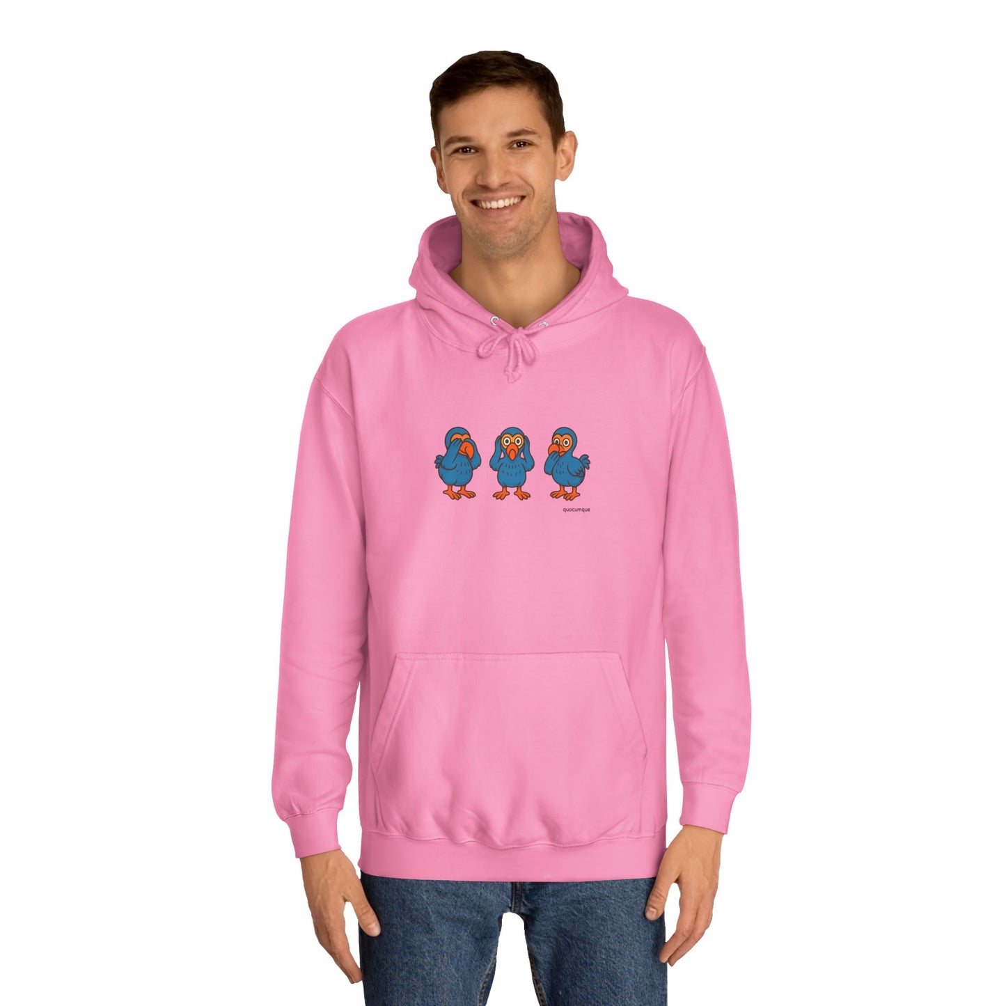 Sweat à Capuche Quocumque "3 Dodos de la Sagesse" pour Adulte, Hoodie, Unisexe, Élégance, Sobriété, Homme, Femme, Animal Totem