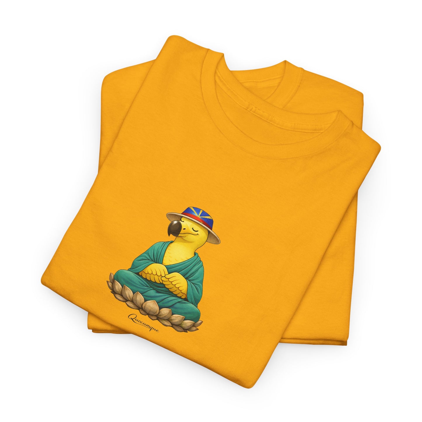 T-shirt "Dodo Zen", Confort Coton, Sobre, Elégant, Souvenir Unique, Cadeau, Unisexe, Esprit Voyageur, Adulte