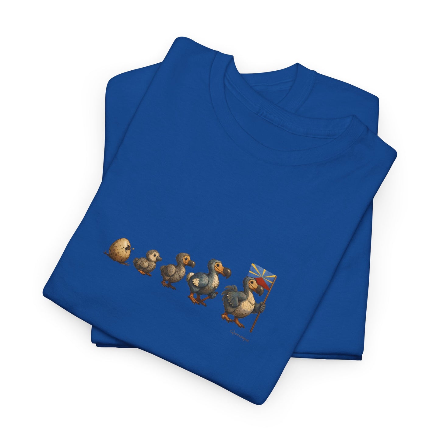 T-shirt Quocumque, " Dodo Evolution ", Île de La Réunion, Confort Coton, Elégant, Souvenir Unique, Cadeau, Unisexe, Esprit Voyageur, Créole, Bourbon