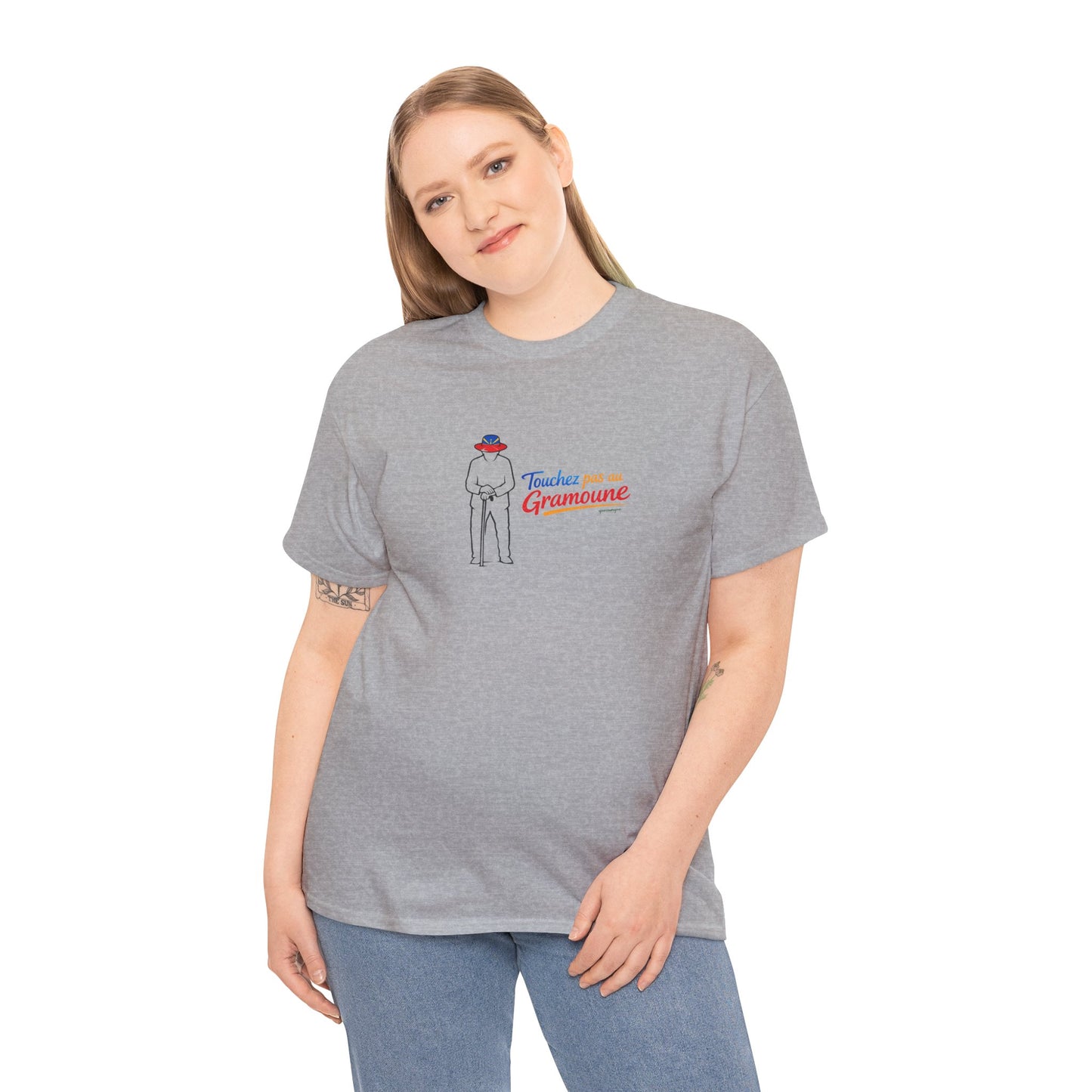 T-shirt "Gramoune", Île de La Réunion, Confort Coton, Sobre, Elégant, Souvenir Unique, Cadeau, Unisexe, Esprit Voyageur