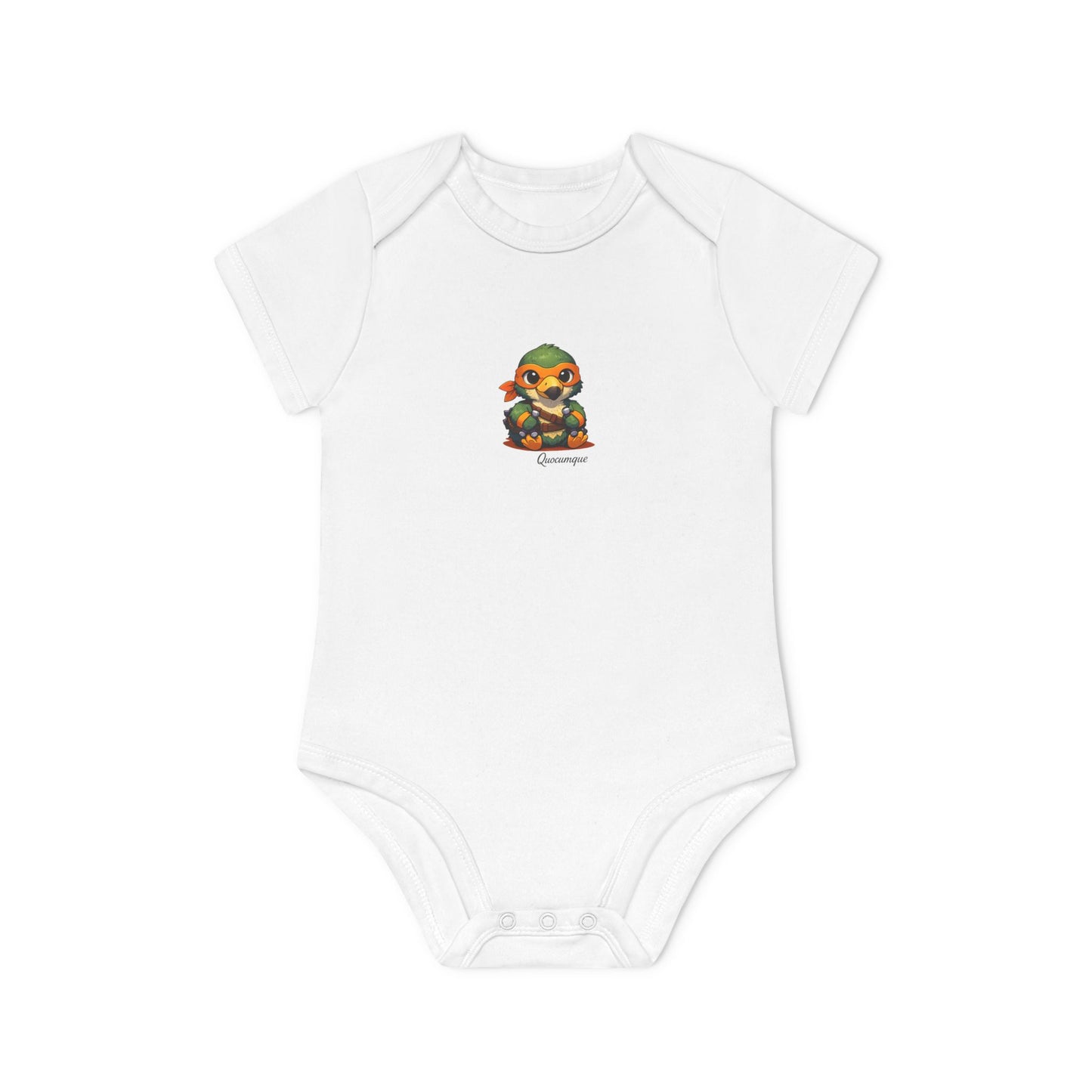 Body Bébé "Dodo Ninja Orange", Île de La Réunion, Douceur Coton, Cadeau Naissance,  Confort Coton Bio, Style Unique, Cadeau Parfait