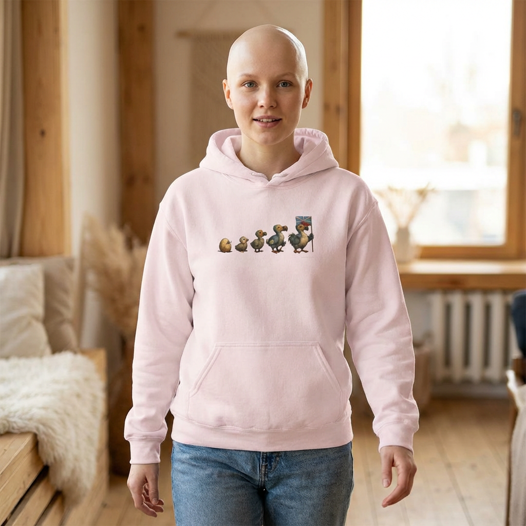 Sweat à Capuche "Dodo Evolution" pour Adulte, Hoodie, Unisexe, Élégance, Sobriété, Homme, Femme, Indicatif Réunion, Drapeau Local