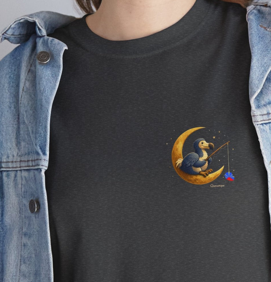 T-shirt "Groupe Lune ", Île de La Réunion", Confort Coton, Sobre, Elégant, Souvenir Unique, Cadeau, Unisexe, Esprit Voyageur