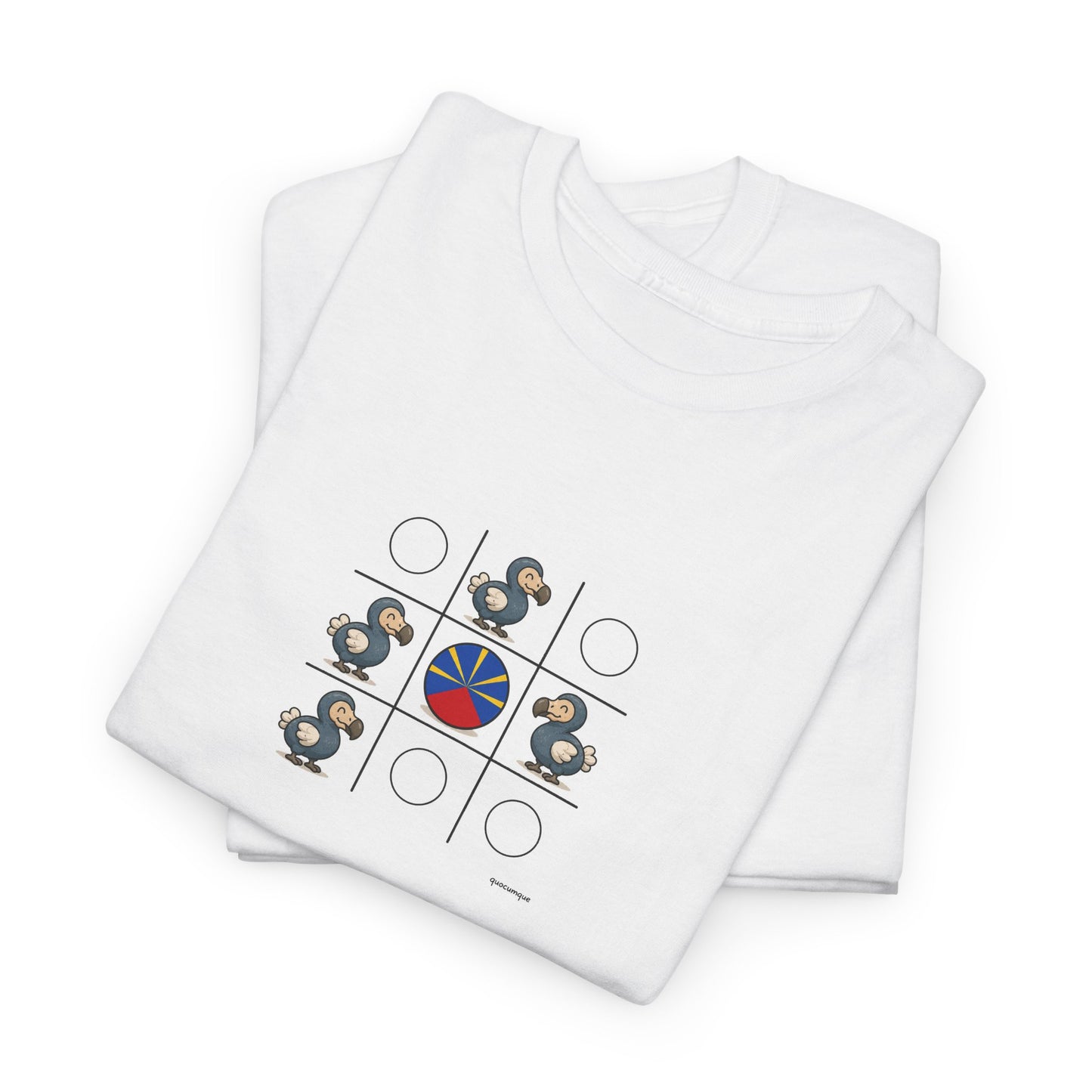 T-shirt Quocumque, " Dodo Morpion ", Île de La Réunion, Confort Coton, Elégant, Souvenir Unique, Cadeau, Unisexe, Esprit Voyageur, Créole, Bourbon