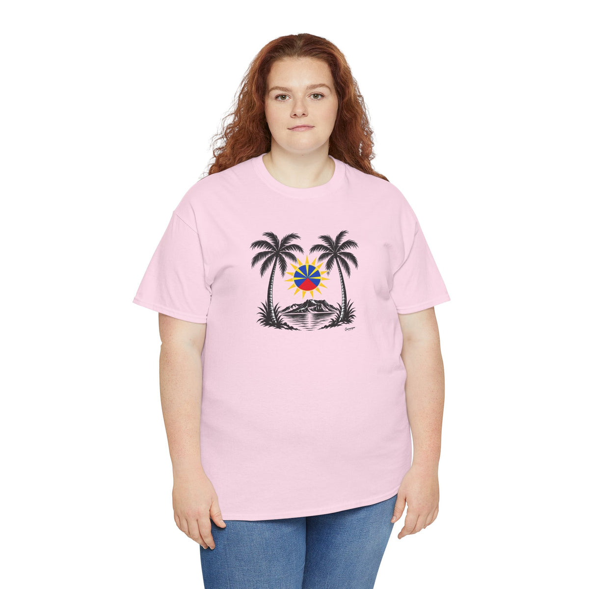 T-shirt Quocumque, "Palmiers", Île de La Réunion, Confort Coton, Elégant, Souvenir Unique, Cadeau, Unisexe, Esprit Voyageur, Créole, Bourbon
