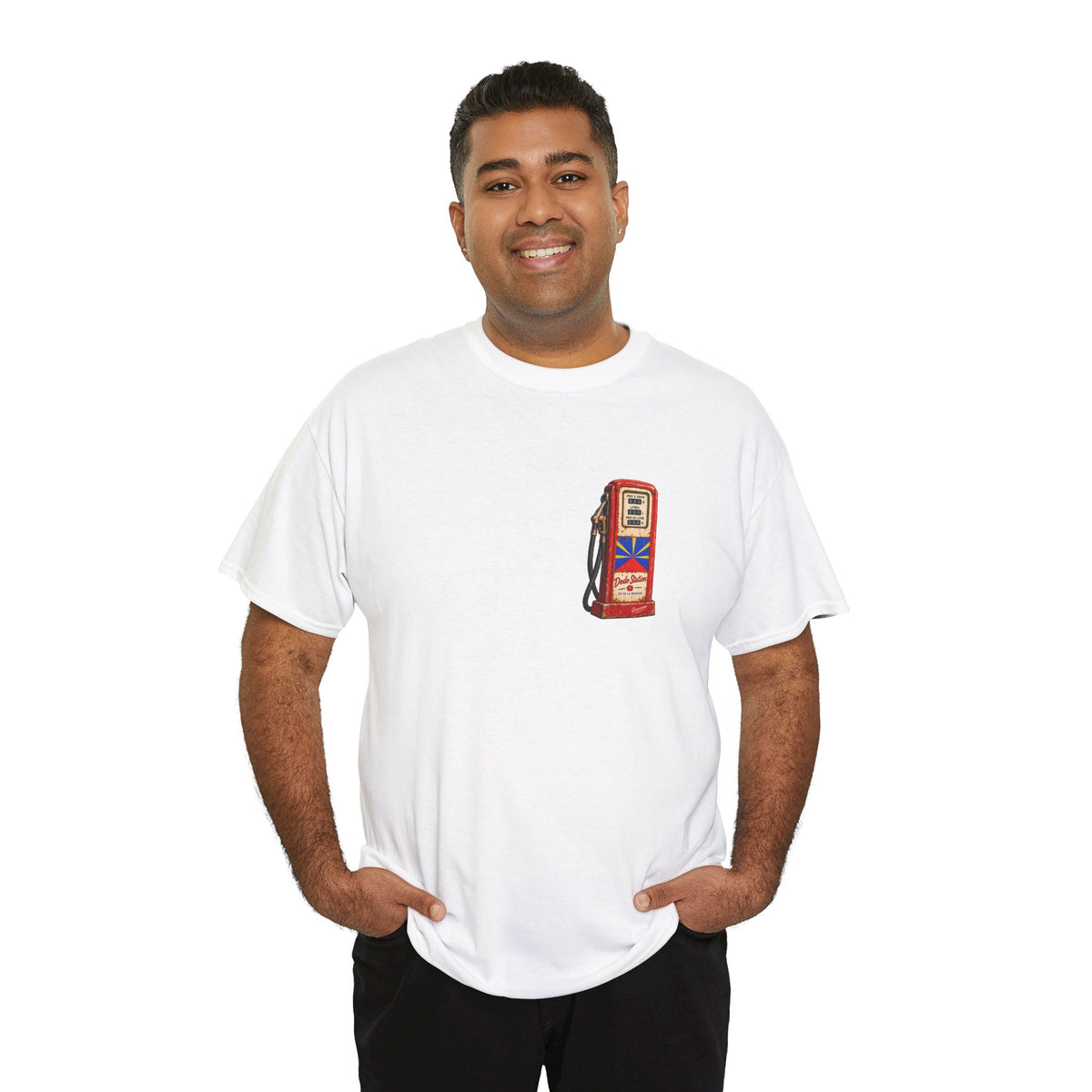 T-shirt Quocumque, "Station Essence", Discret, Île de La Réunion, Confort Coton, Elégant, Souvenir Unique, Cadeau, Unisexe, Esprit Voyageur, Créole, Bourbon
