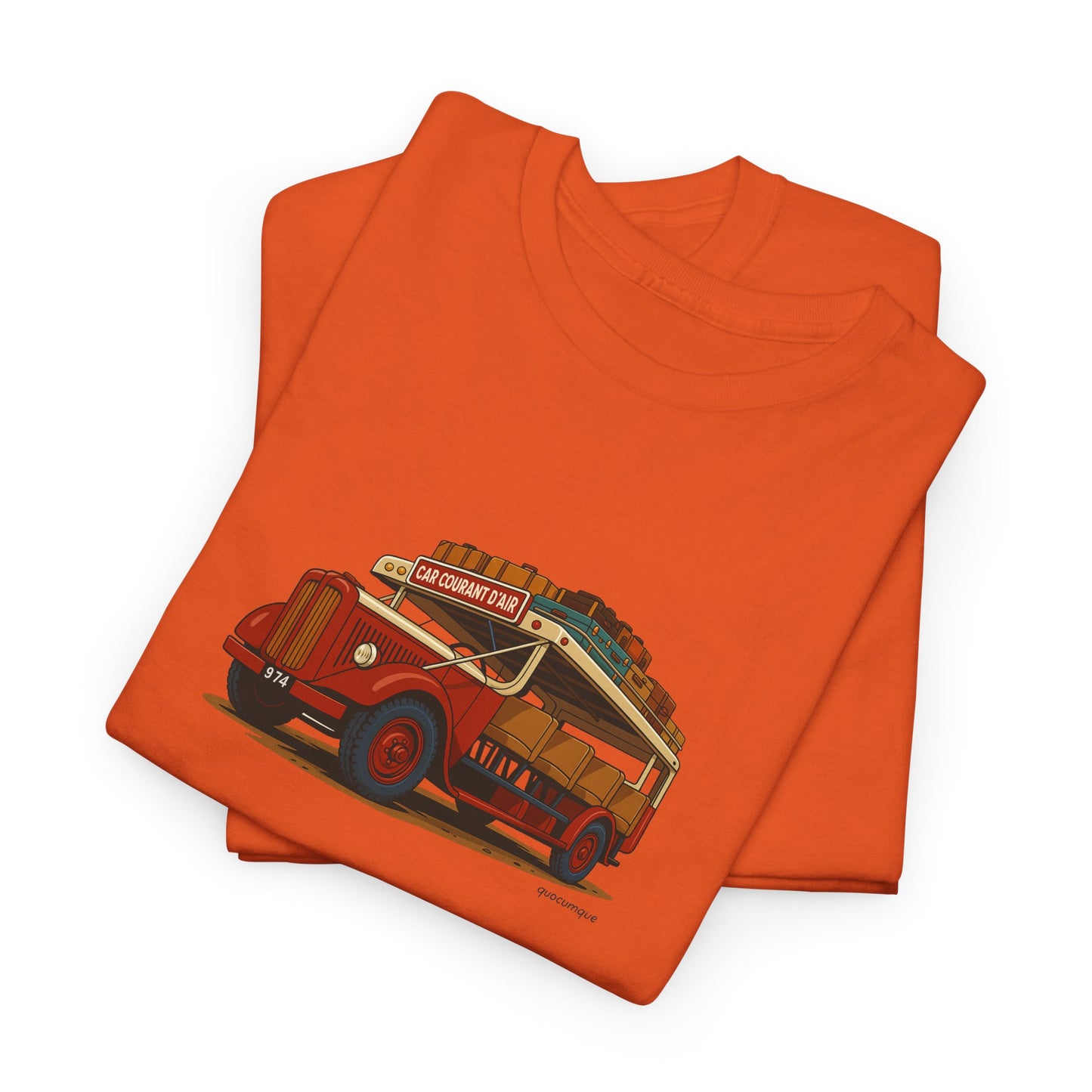 T-shirt "Car Courant d'Air, Exotisme, Destination Île de La Réunion, Confort Coton, Sobre, Elégant, Souvenir Unique, Cadeau, Unisexe, Esprit Voyageur