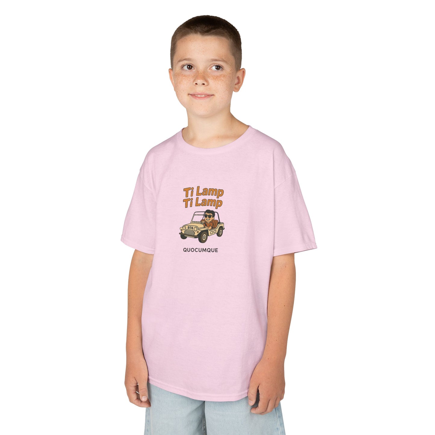 T-shirt "Ti Lamp Ti Lamp", Pour Marmailles, Douceur Coton, Pour les enfants de 5-6 ans( Taille XS), Pour les 7-8 ans( taille S), Pour les 9-10 ans( taille M), Pour les 11-12 ans( taille L), Pour les 13-14 ans( taille XLS)