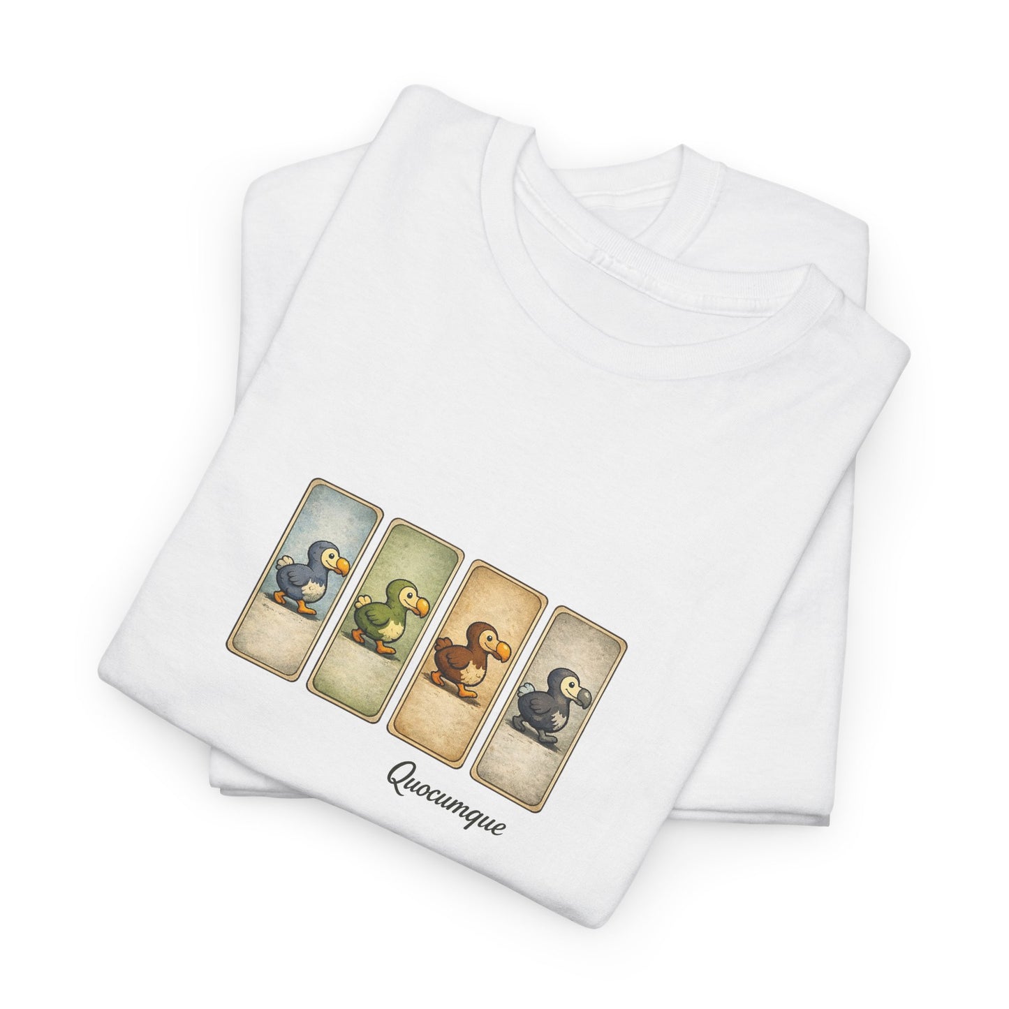T-shirt Quocumque, " Dodo", Île de La Réunion, Confort Coton, Elégant, Souvenir Unique, Cadeau, Unisexe, Esprit Voyageur, Créole, Bourbon