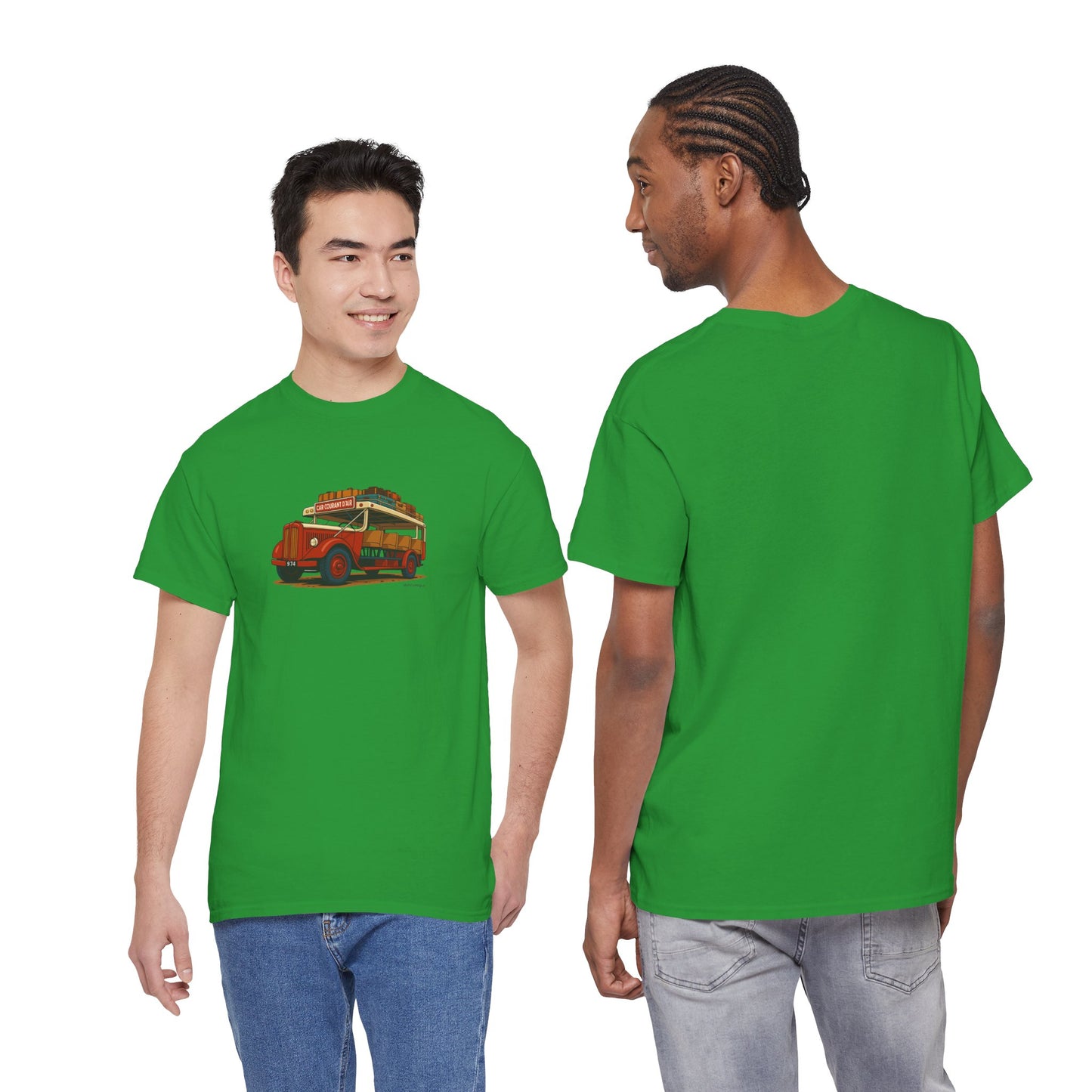 T-shirt "Car Courant d'Air, Exotisme, Destination Île de La Réunion, Confort Coton, Sobre, Elégant, Souvenir Unique, Cadeau, Unisexe, Esprit Voyageur
