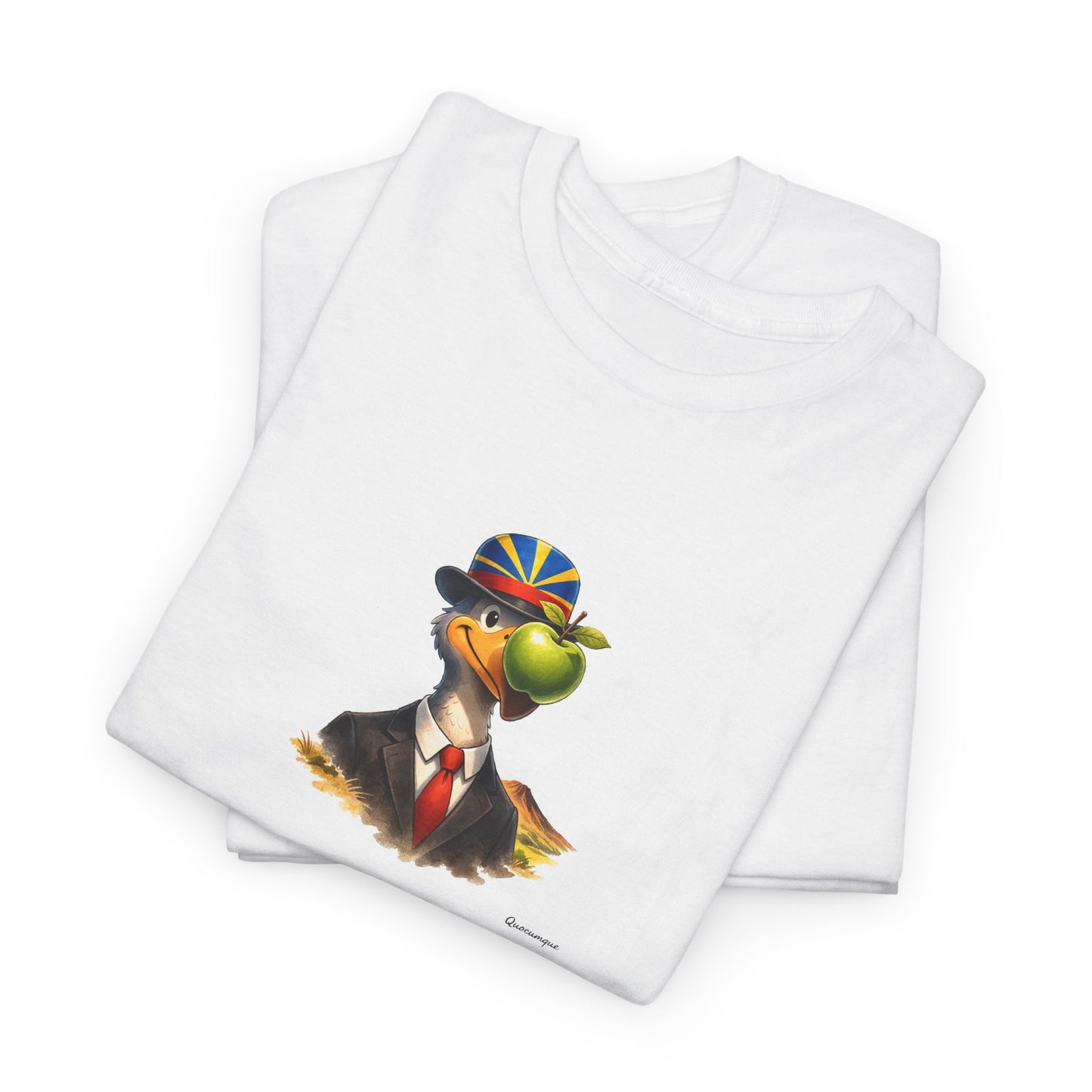 T-shirt Quocumque "The Son of Dodo " Île de La Réunion", Confort Coton, Sobre, Elégant, Souvenir Unique, Cadeau, Unisexe, Esprit Voyageur