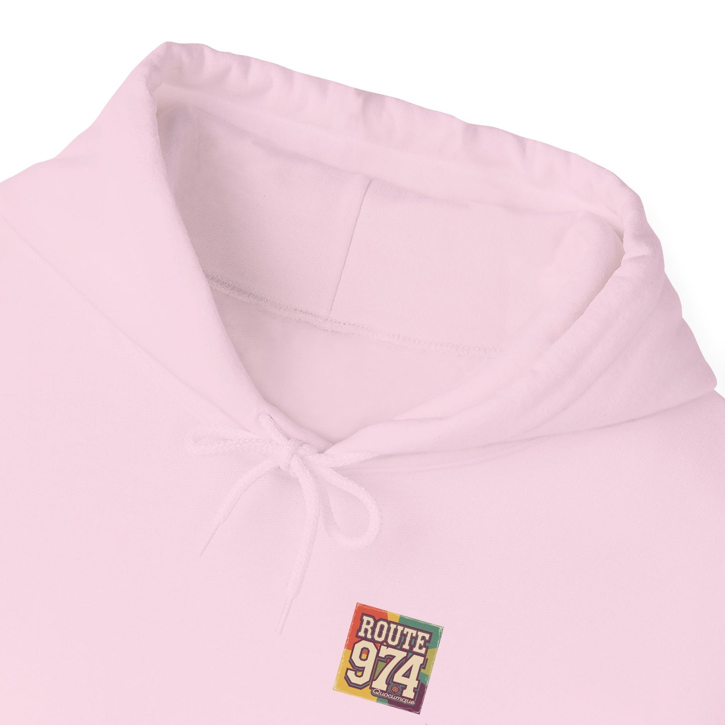 Sweat-Shirt à Capuche Collection " Route 974",Période Hippies, Adulte, Homme, Femme, Sportive, Sportif, Décontracté, Classique, Destination La Réunion