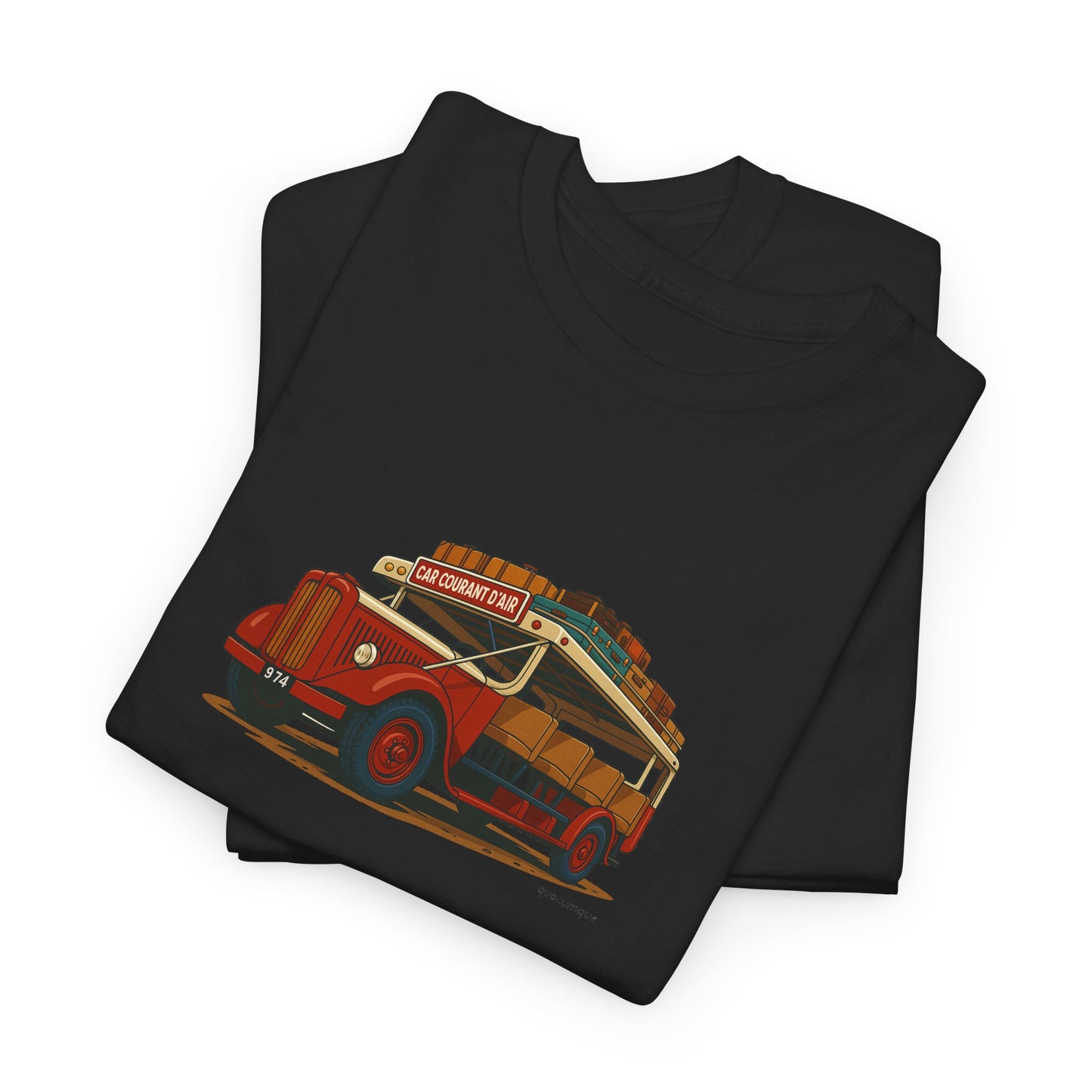 T-shirt "Car Courant d'Air, Exotisme, Destination Île de La Réunion, Confort Coton, Sobre, Elégant, Souvenir Unique, Cadeau, Unisexe, Esprit Voyageur