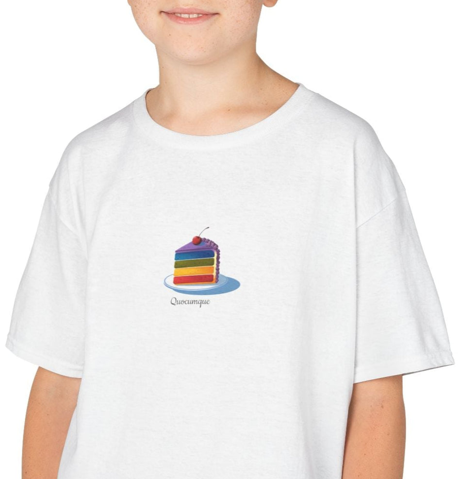 T-shirt Quocumque " Gâteau", Douceur Coton, Pour les enfants de 5-6 ans( Taille XS), Pour les 7-8 ans( taille S), Pour les 9-10 ans( taille M), Pour les 11-12 ans( taille L), Pour les 13-14 ans(taille XL)