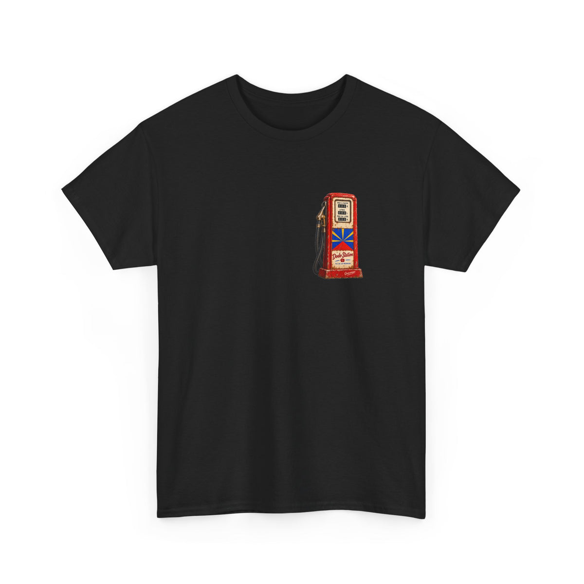T-shirt Quocumque, "Station Essence", Discret, Île de La Réunion, Confort Coton, Elégant, Souvenir Unique, Cadeau, Unisexe, Esprit Voyageur, Créole, Bourbon