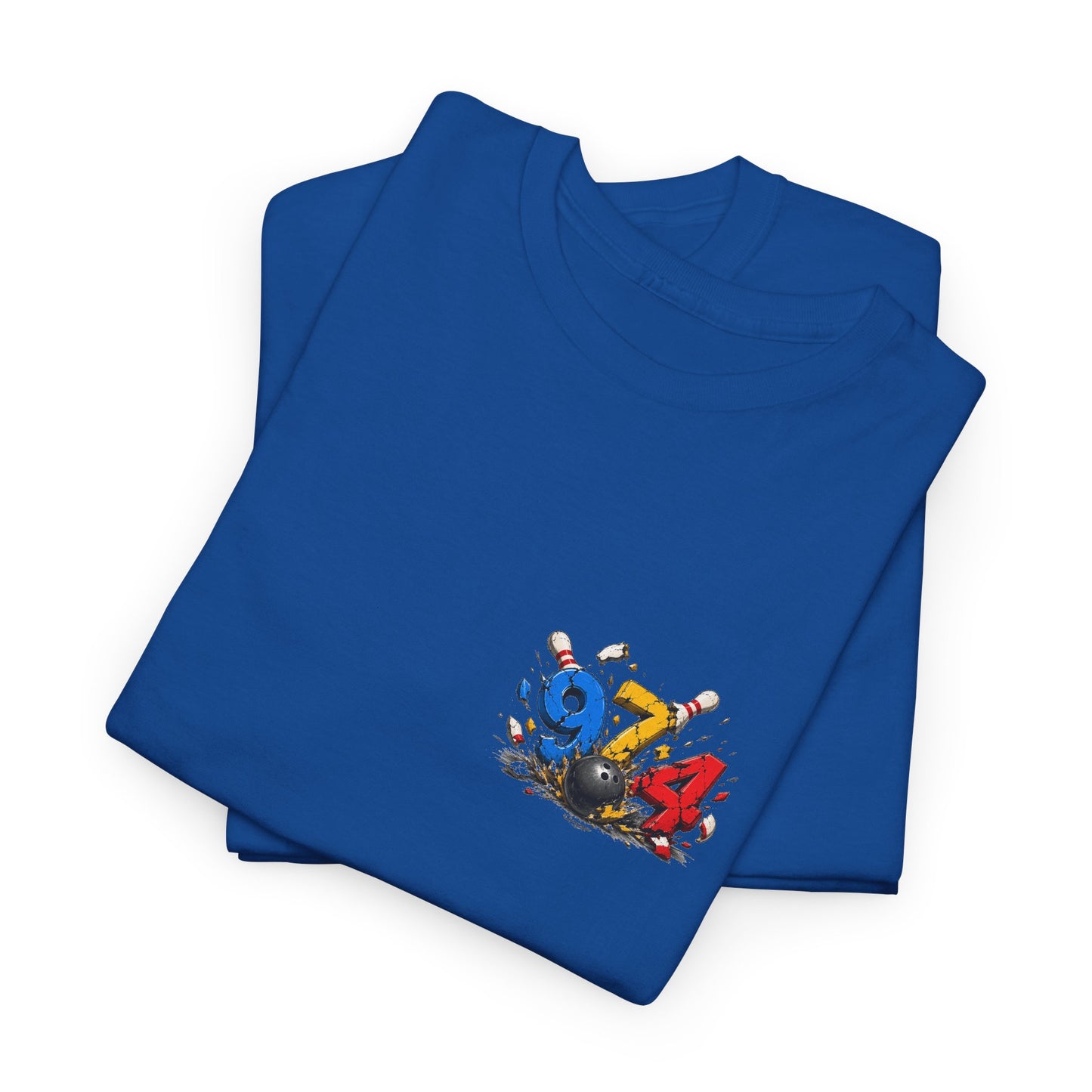 T-shirt " 974 Bowling ", Destination Île de La Réunion, Confort Coton, Sobre, Elégant, Souvenir Unique, Vêtement Adulte, Unisexe, Esprit Voyageur