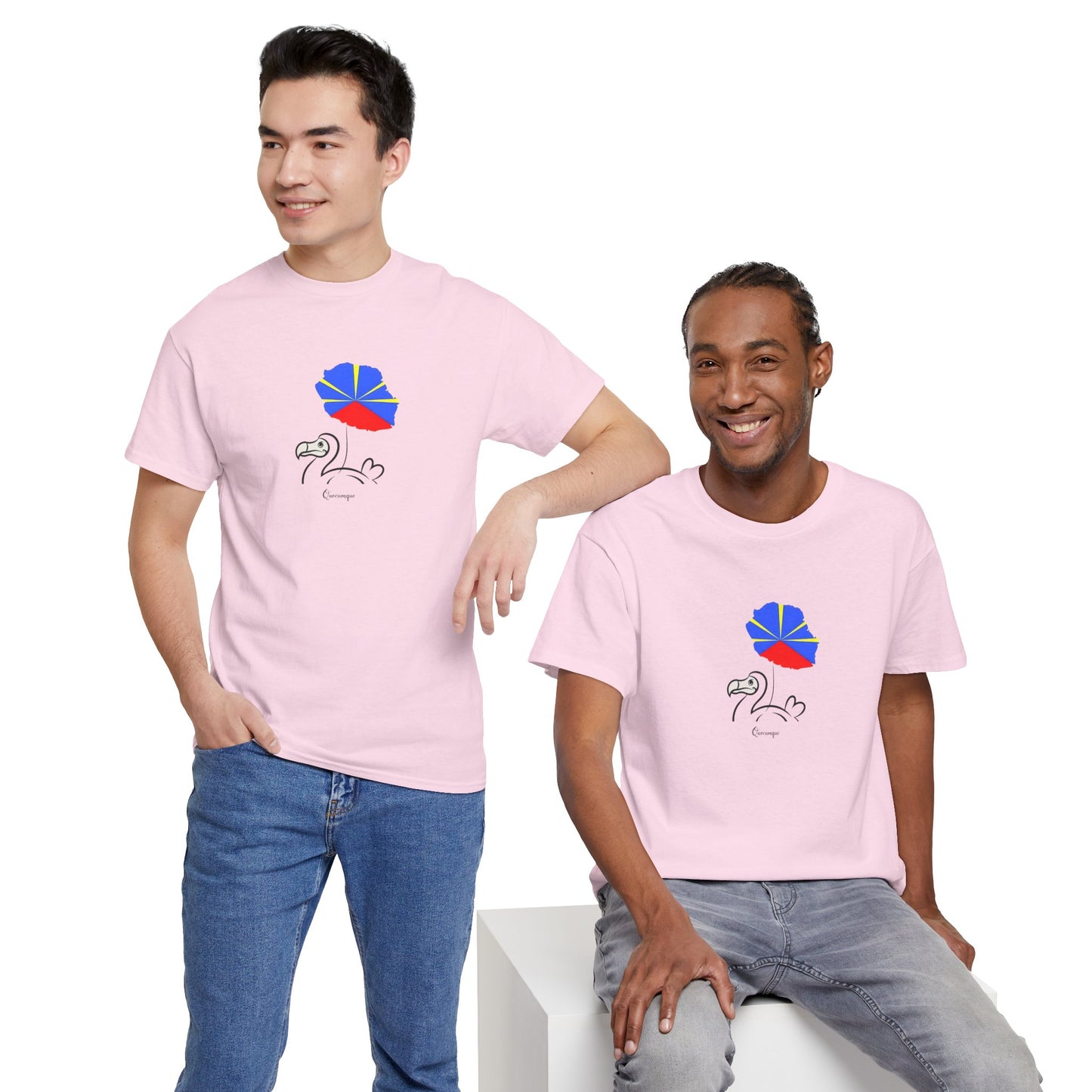 T-shirt "Dodo Ballon ", Île de La Réunion", Confort Coton, Sobre, Elégant, Souvenir Unique, Cadeau, Unisexe, Esprit Voyageur